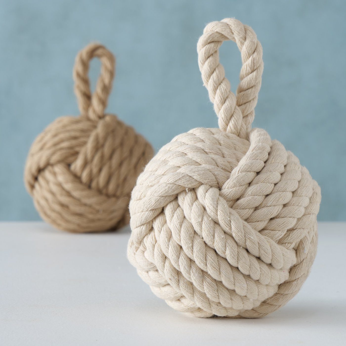 BOLTZE Bodentürstopper Boltze Türstopper Zuber 2er Set in Jute braun und we günstig online kaufen