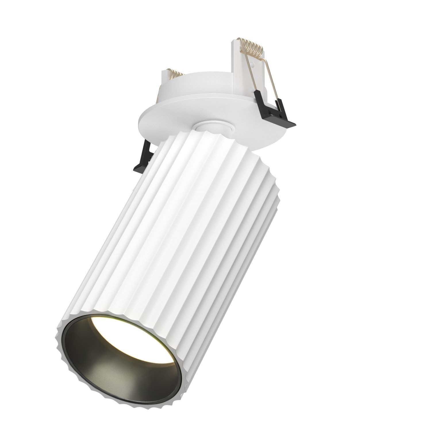 Licht-Erlebnisse Einbauleuchte OLAN, ohne Leuchtmittel, Aluminium GU10 verstellbar B: 6 cm Weiß Modern