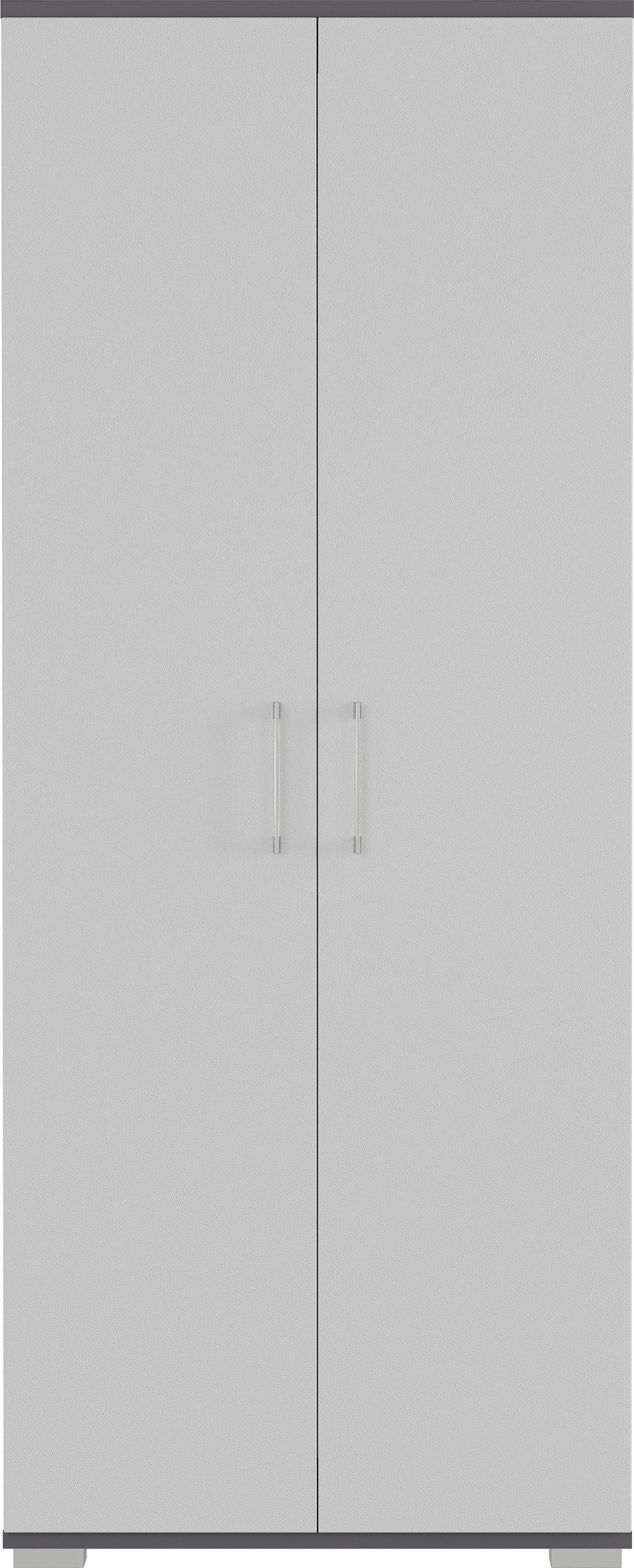 möbelando Aktenschrank 416 (BxHxT: Türen grau, 80x200x40 mit und 2 Einlegeböden in cm) anthrazit 4