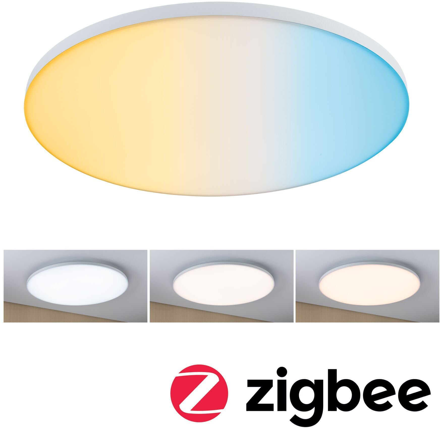 Velora, LED Panel integriert, fest Paulmann Dimmbar:App-Steuerung Tageslichtweiß, LED