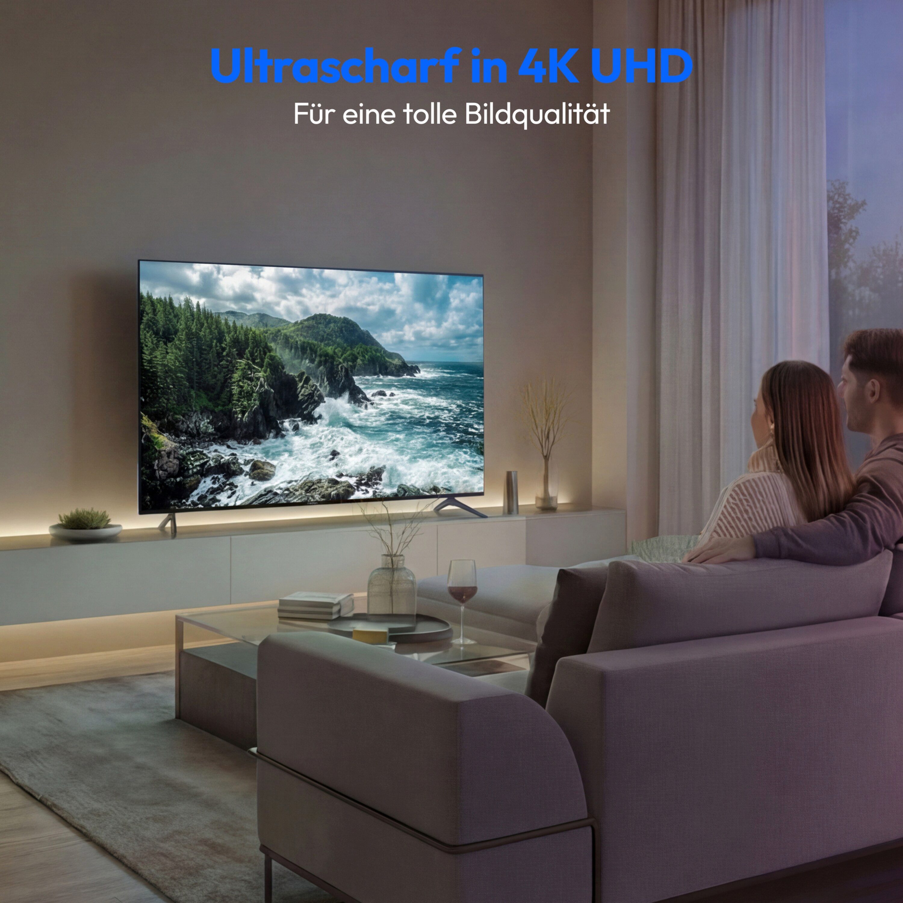 Medion® MD850201 LCD-LED Fernseher (125.7 cm/50 Zoll, 4K Ultra HD, Smart-TV, Netflix, HBO Max, Prime Video, Disney+, Magenta TV, AppleTV, WOW)