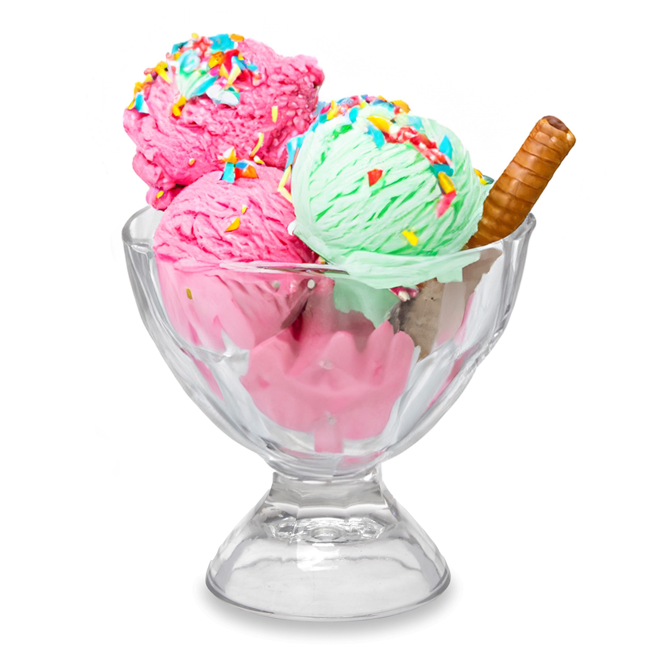 Annastore Eisschale 6-tlg. Eisbecher aus Glas mit Fuß Eisschalen aus Glas Dessertschale