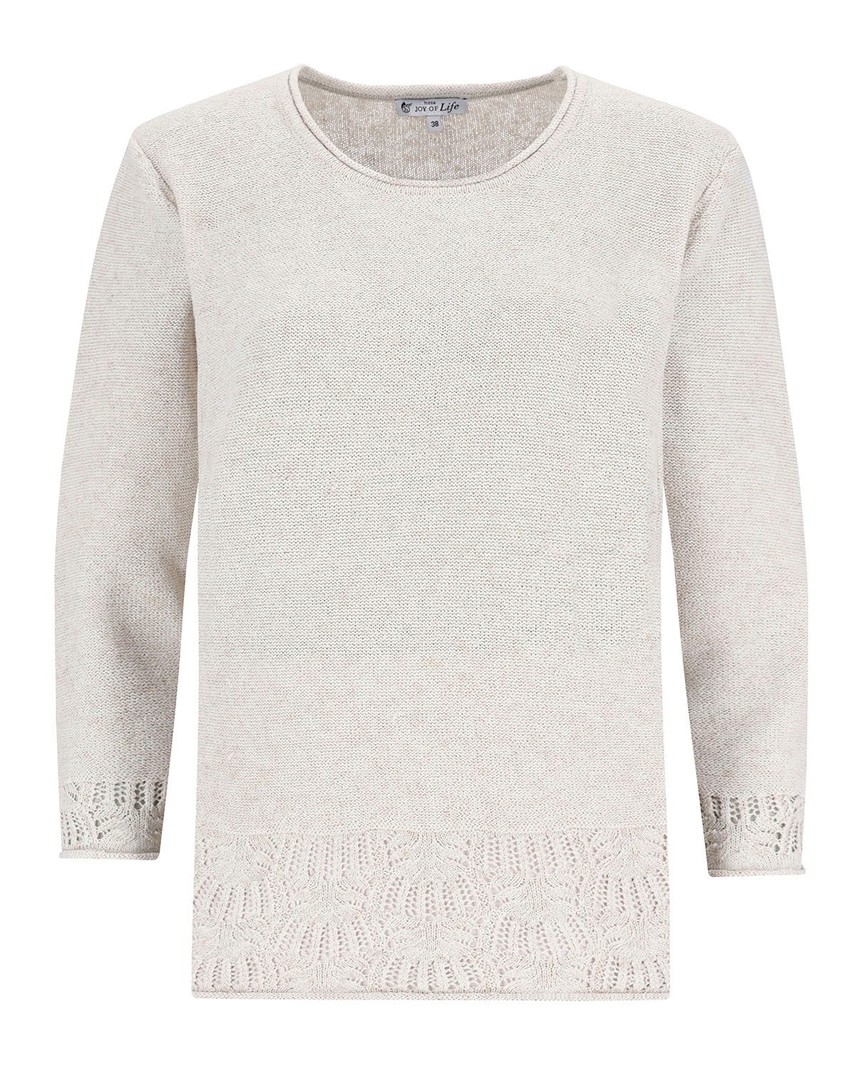 Hajo Rundhalspullover Пуловеры Moulinéoptik 3/4 Arm