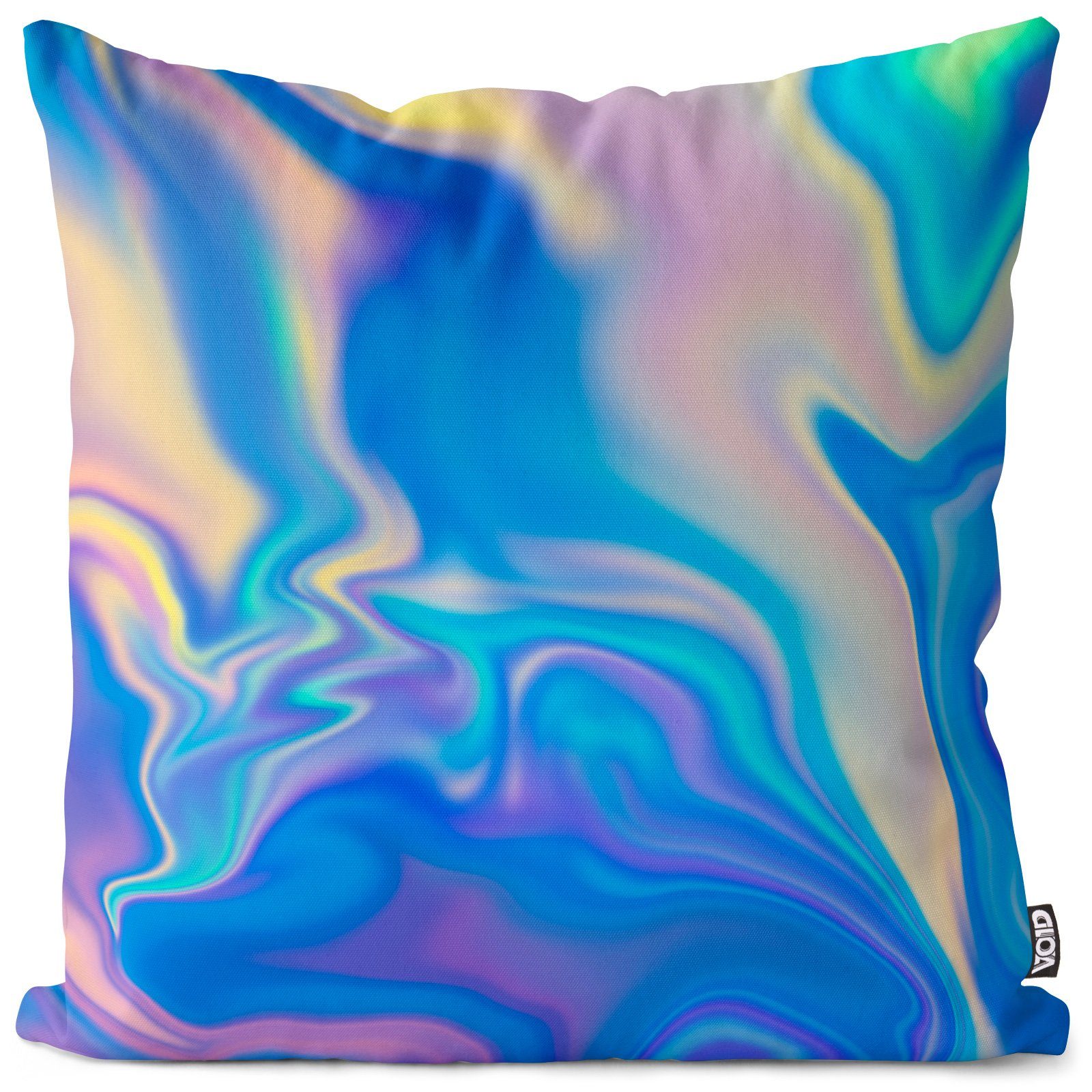 Farben Küche abstrakt pastell VOID Stück), wirbel Sofa-Kissen iridescent bunt welle Kunst marmor welle (1 regenbogen Kissenbezug, Flüssigkeit wasser