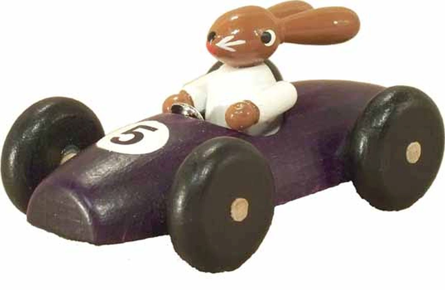 Holz- und Drechslerwaren Legler Osterhase Osterdekoration Hasenrennauto lila BxH 8x3xcm NEU