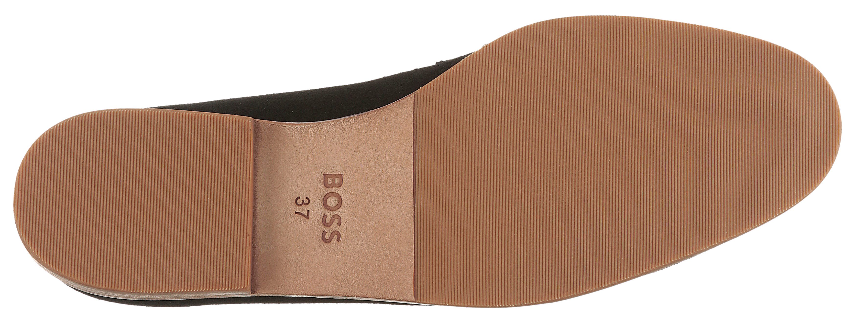 BOSS Helyan Loafer Slipper, Schlupfschuh, Halbschuh, Business-Schuh mit kleinem Absatz