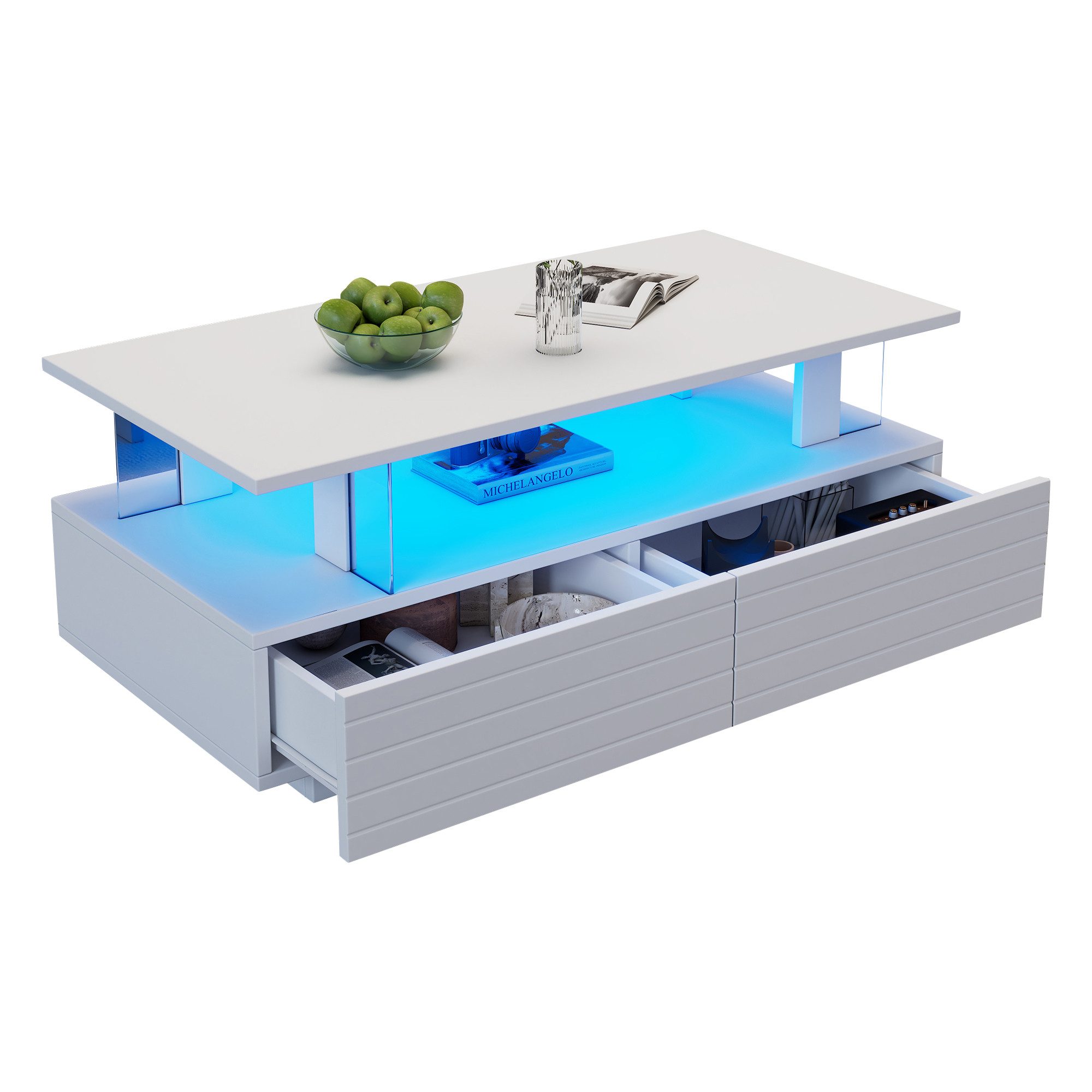 OKWISH Couchtisch mit Aufbewahrungsfunktion (Satztisch, Beistelltisch, günstig online kaufen