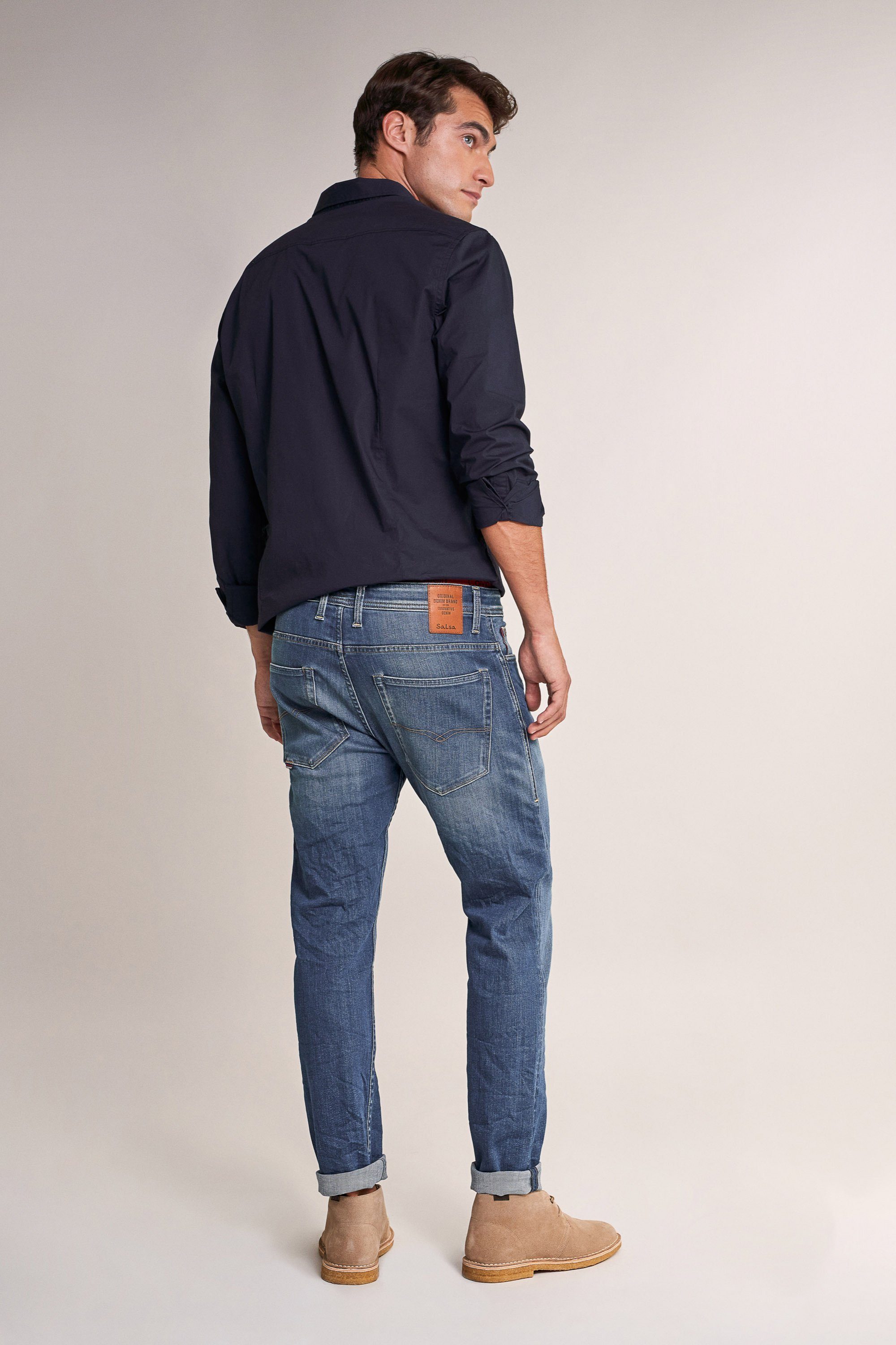 Salsa 5-Pocket-Jeans SALSA JEANS LIMA mid blue used washed 125226.8503