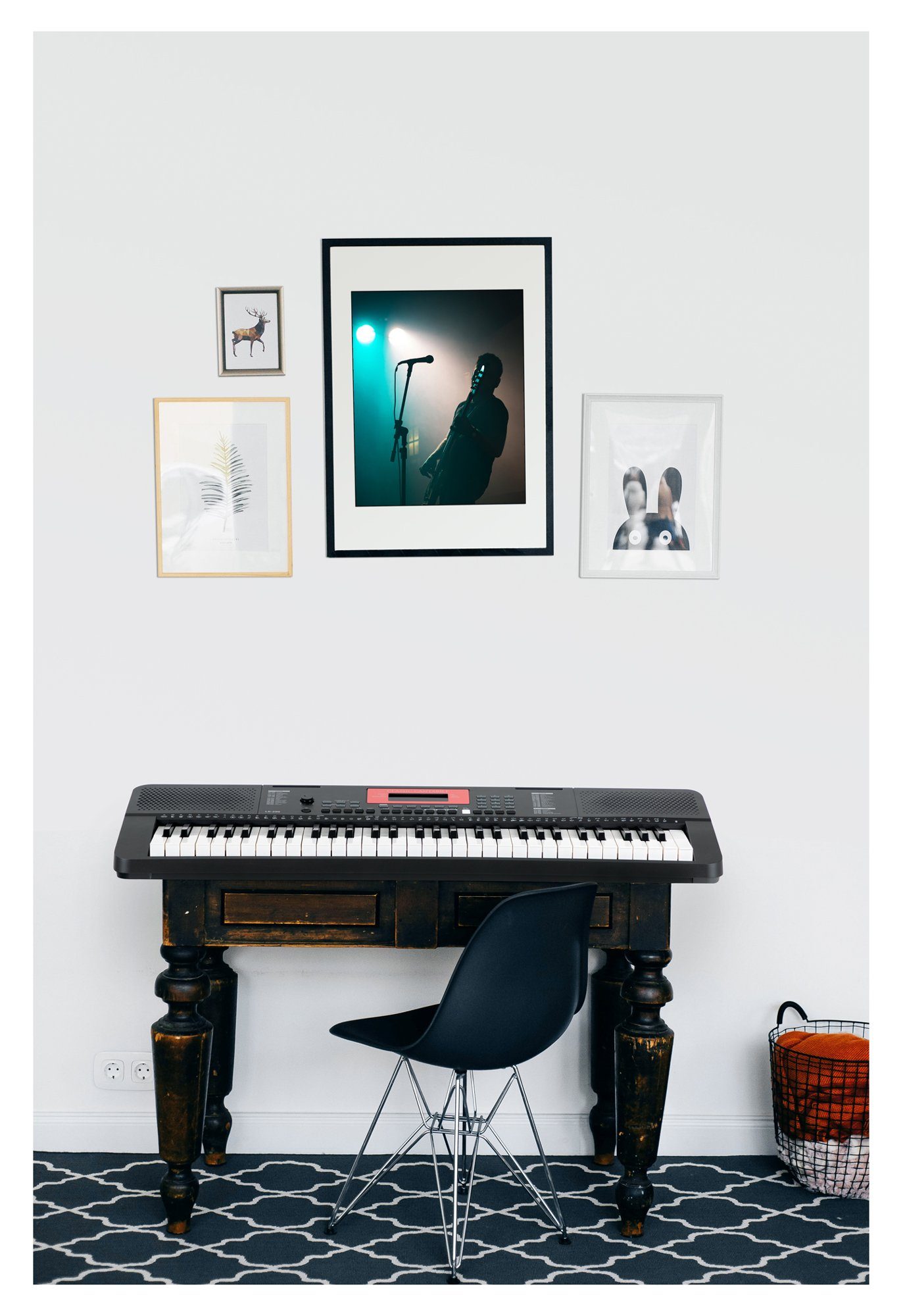 Classic Cantabile Home-Keyboard LK-290 61 Leuchttasten-Keyboard mit Anschlagdynamik, 580 Sounds, umfangreiche Lernfunktion & Aufnahmefunktion