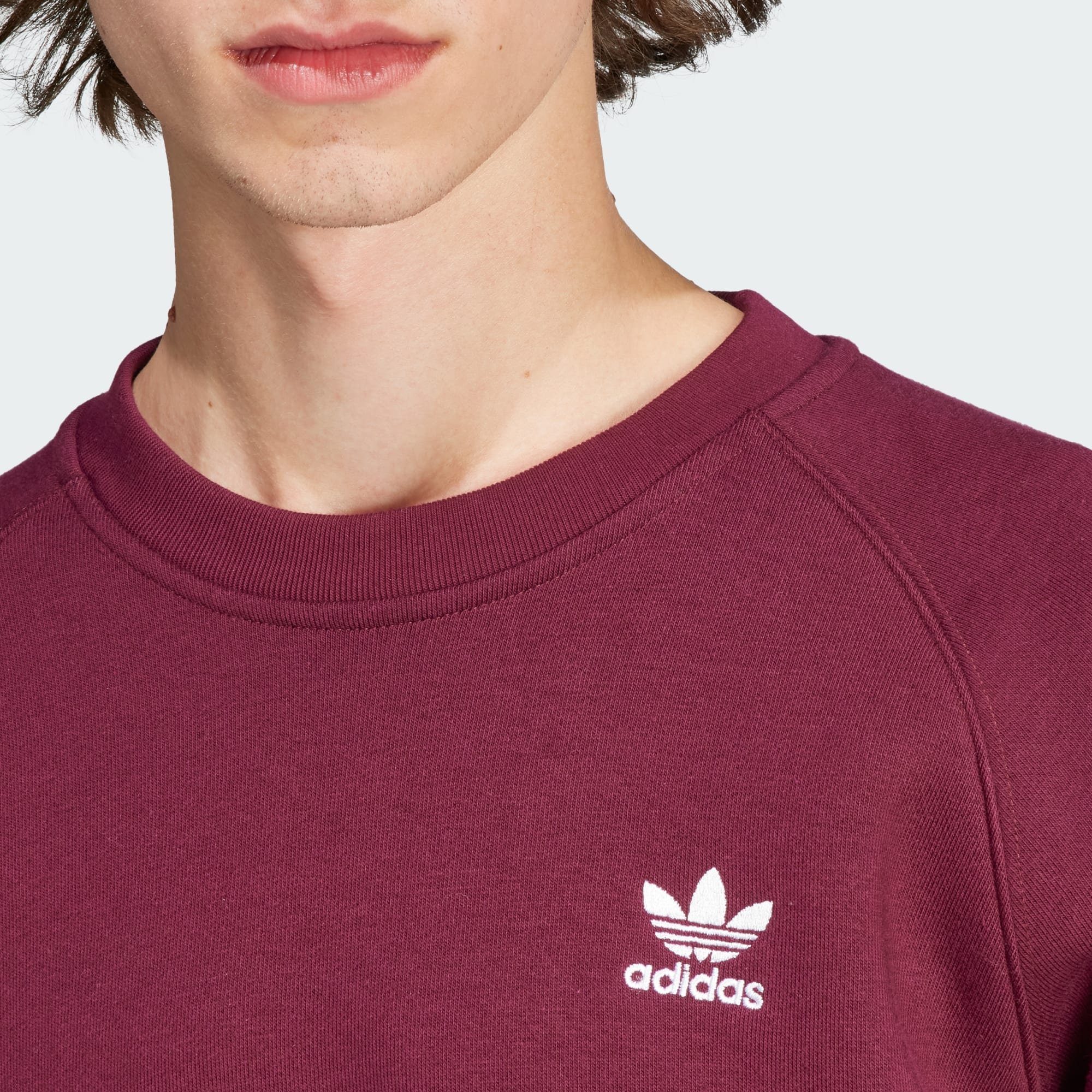 ESSENTIALS adidas Langarmshirt Originals SWEATSHIRT Maroon TREFOIL