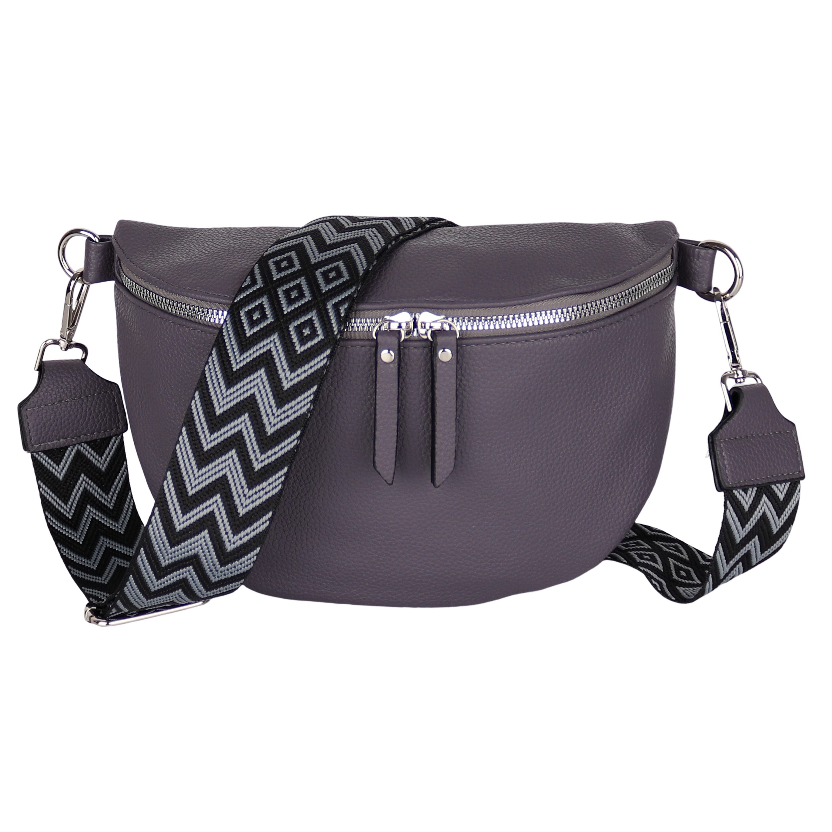 MIRROSI Bauchtasche Damen Сумки, Umhängetasche, Brusttasche, 26x18x9cm Veganes Leder (Schultertasche für jeden Anlass), Crossbody Bag, Bohemian gemusterten& verstellbaren Schulterriemen