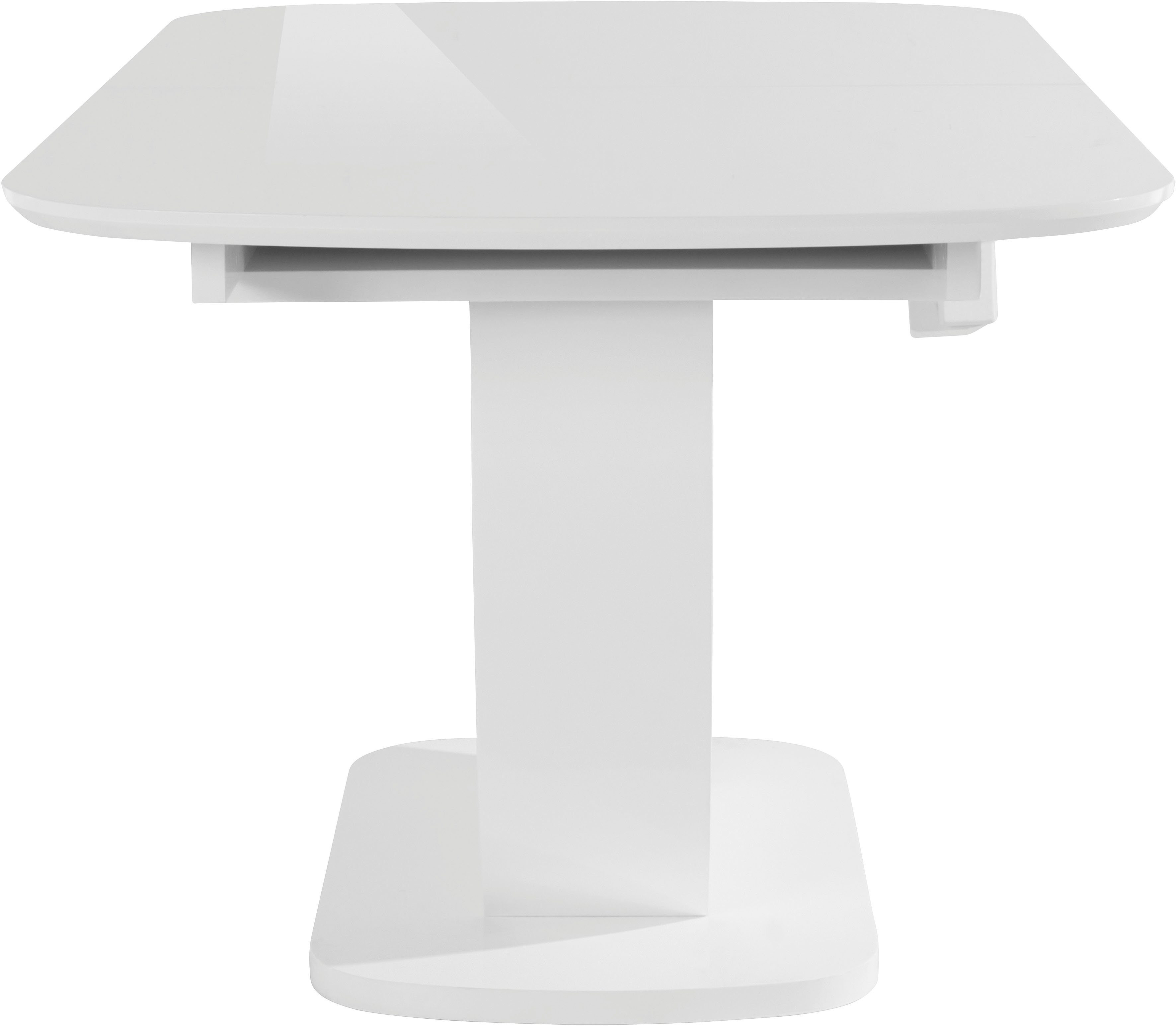 OTTO home Esstisch Tisch Nia TOPSELLER! (OTTOs Choice), inklusive Einlegeplatte, mit einer Hochglanz-Optik, Breite 160-200 cm