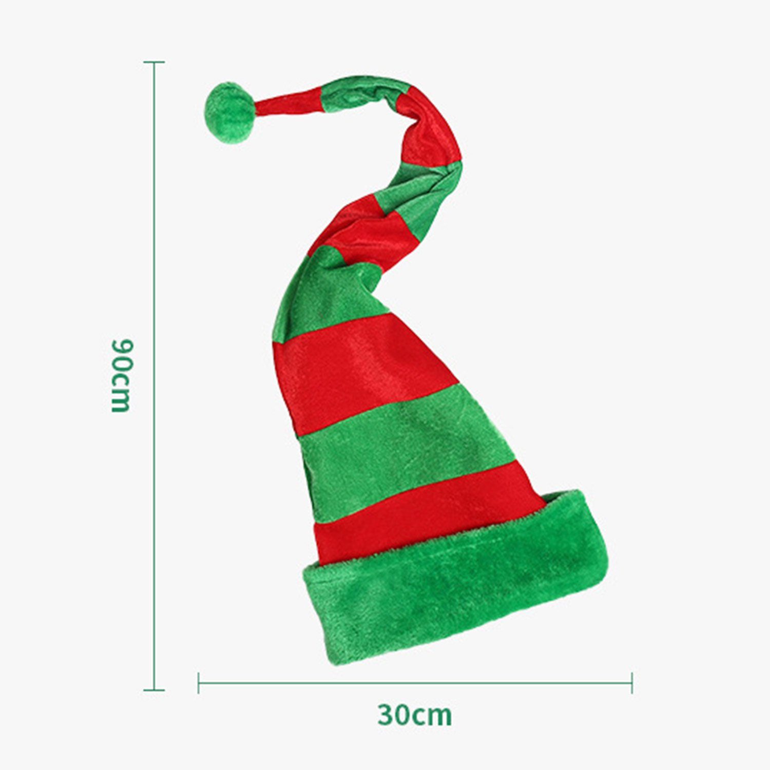 MAGICSHE Filzhut Hut Weihnachten Plüschhüte Kostüm Elf lange