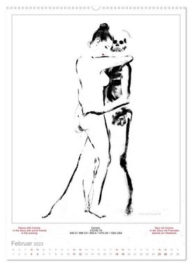CALVENDO Wandkalender TOTENTANZ HERRENWAHL Haiku Zenga Photo DANCE OF DEATH MEN'S CHOICE (Premium, hochwertiger DIN A2 Wandkalender 2023, Kunstdruck in Hochglanz)