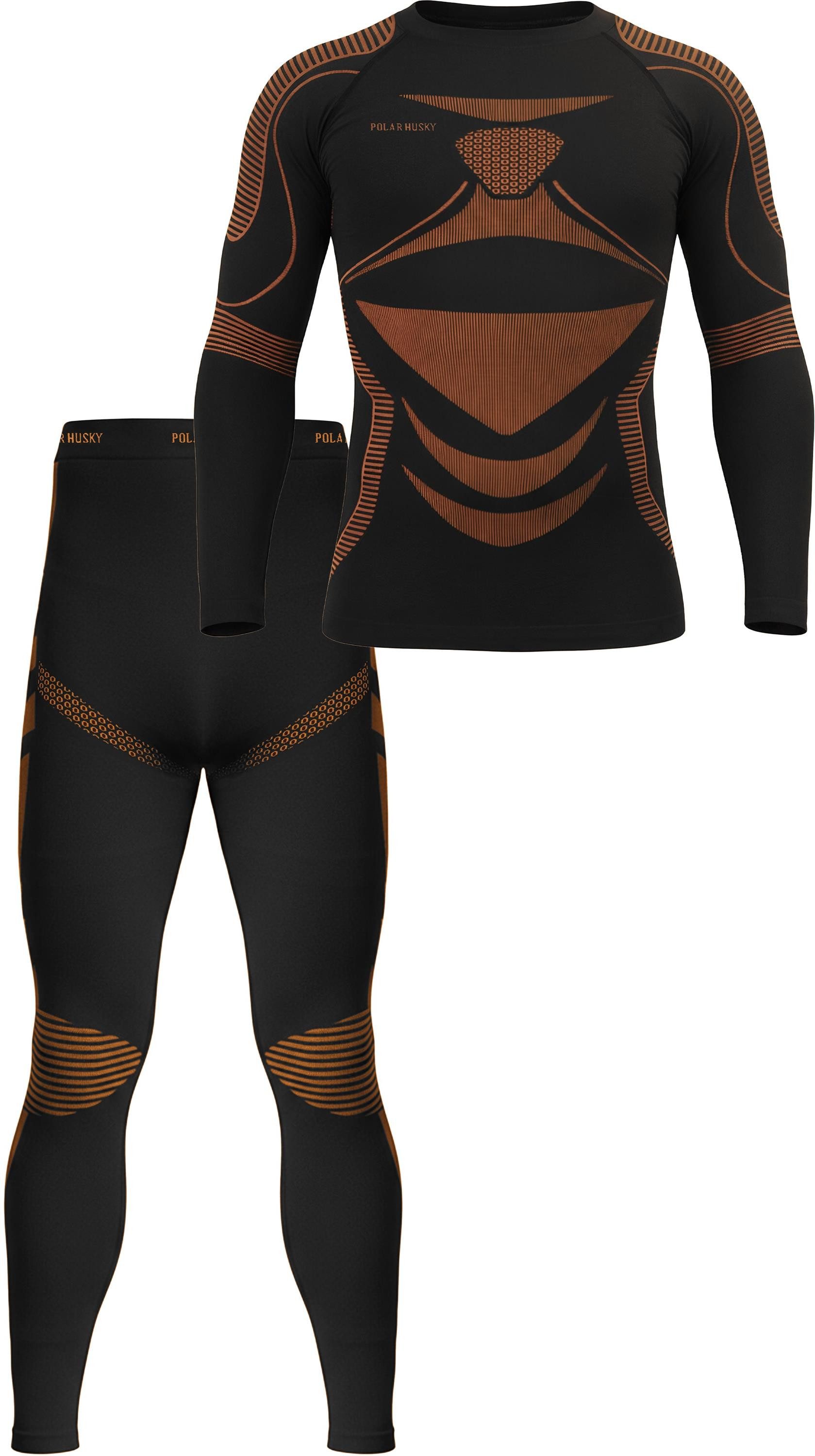 normani Sportanzug Herren Sport-Funktionsunterwäsche Set Hemd + Hose, Herren Skiunterwäsche Funktionsunterwäsche
