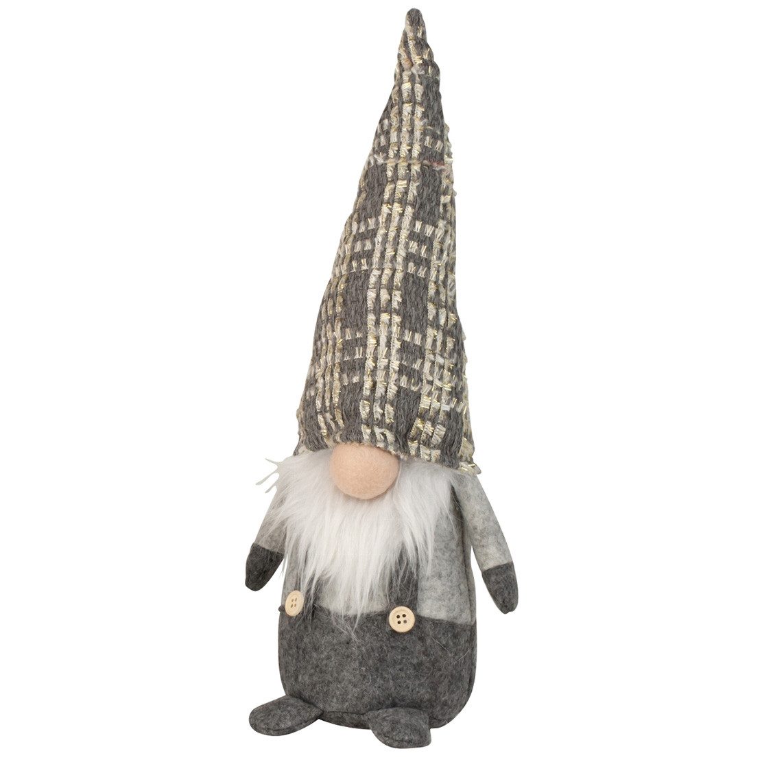 Mel-O-Design Wichtel Wichtelfigur mit wunderschöner Zipfelmütze in Grau oder Rot (Dekowichtel H. ca. 34 cm, Gnom), mit süßer Knubbelnase und niedlichem Bart