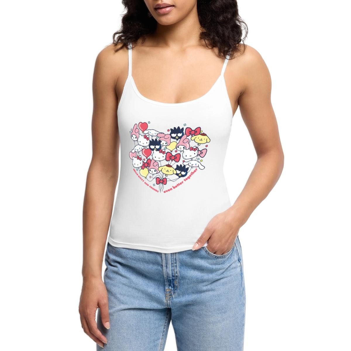 Spaghettitop Hello Kitty And Friends Ballons Frauen Premium Organic Top mit Spaghet