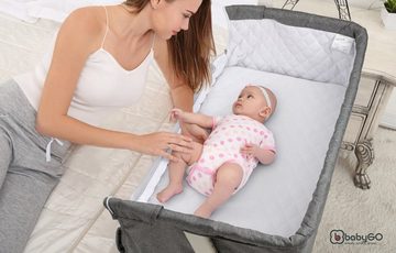 BabyGo Beistellbett Together, grey, faltbar