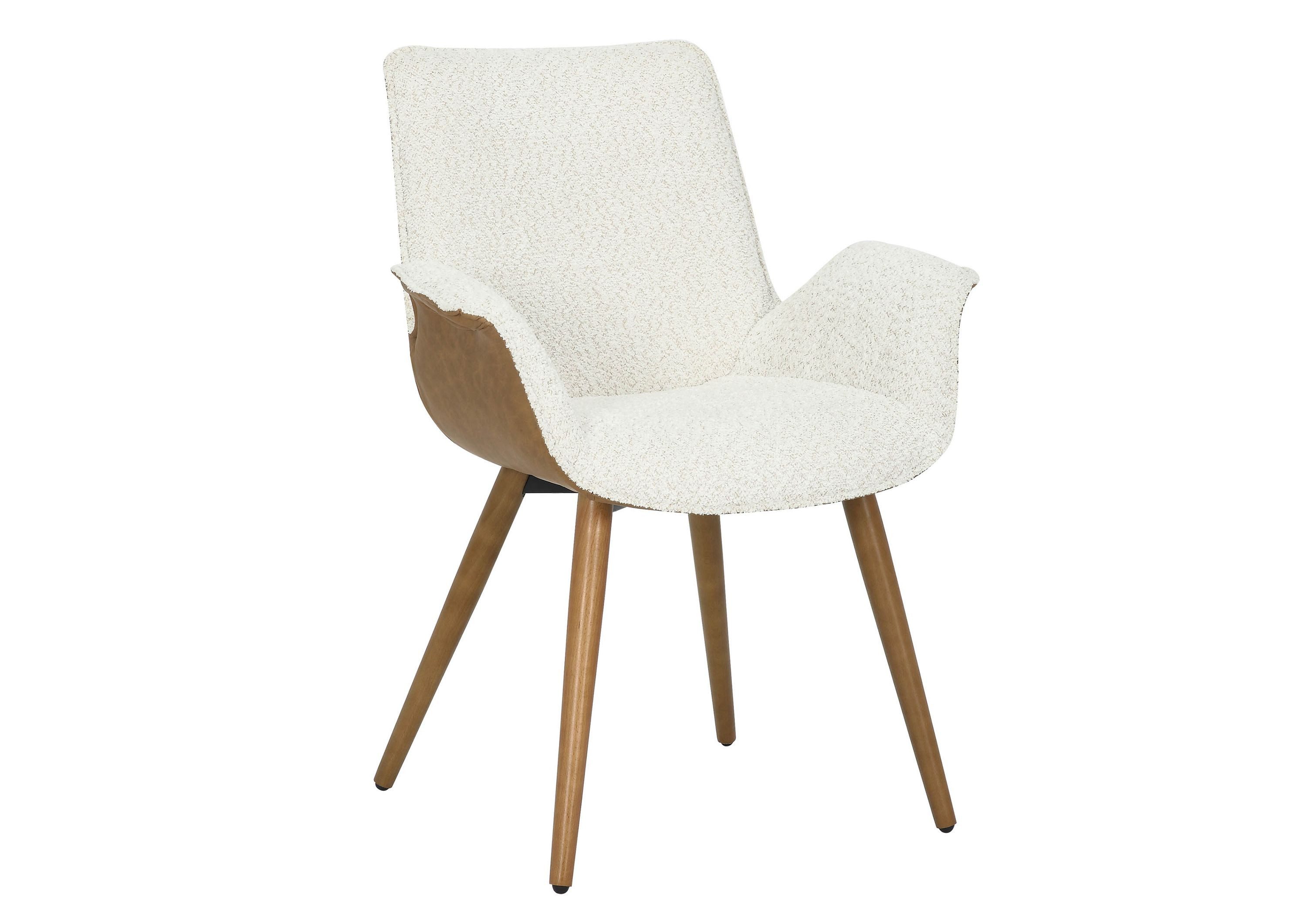 Massivmoebel24 Polsterstuhl POLSTERSTÜHLE Buche beige / braun Sitzfläche 100% Polyester (beige / braun Sitzfläche 100% Polyester Rückseite 100% PU), 66 x 87 x 63 cm POLSTERSTÜHLE