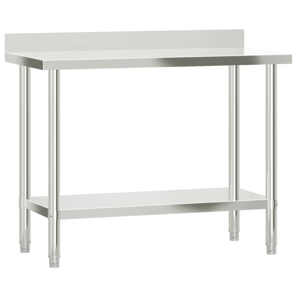 vidaXL Küchenwagen 110 x 55 x 93 cm Küchenwagen Küchen-Arbeitstisch mit Aufkantung 110x55