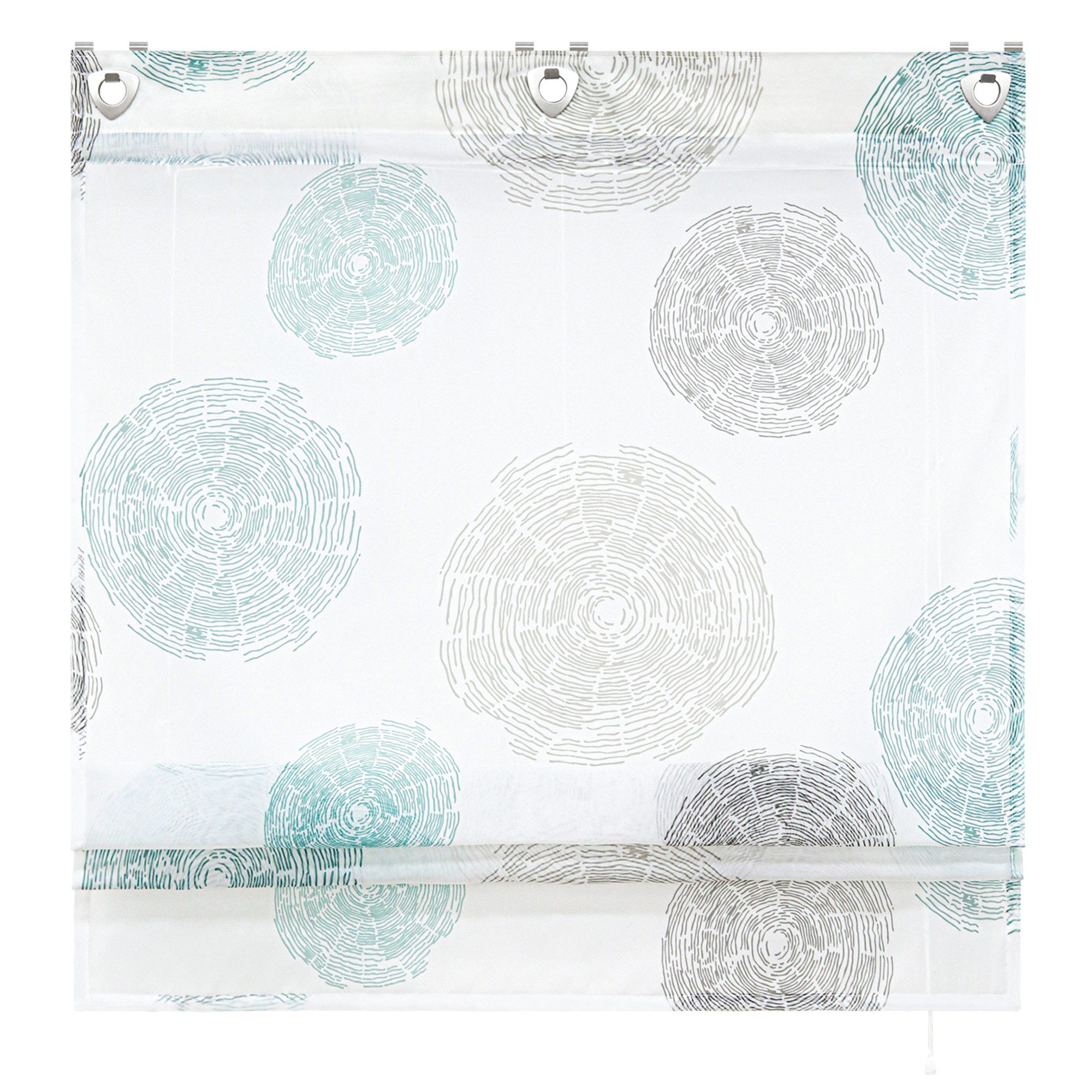 Joyswahl Raffrollo, mit Hakenaufhängung, ohne Bohren, mit Jahresring-Druck günstig online kaufen