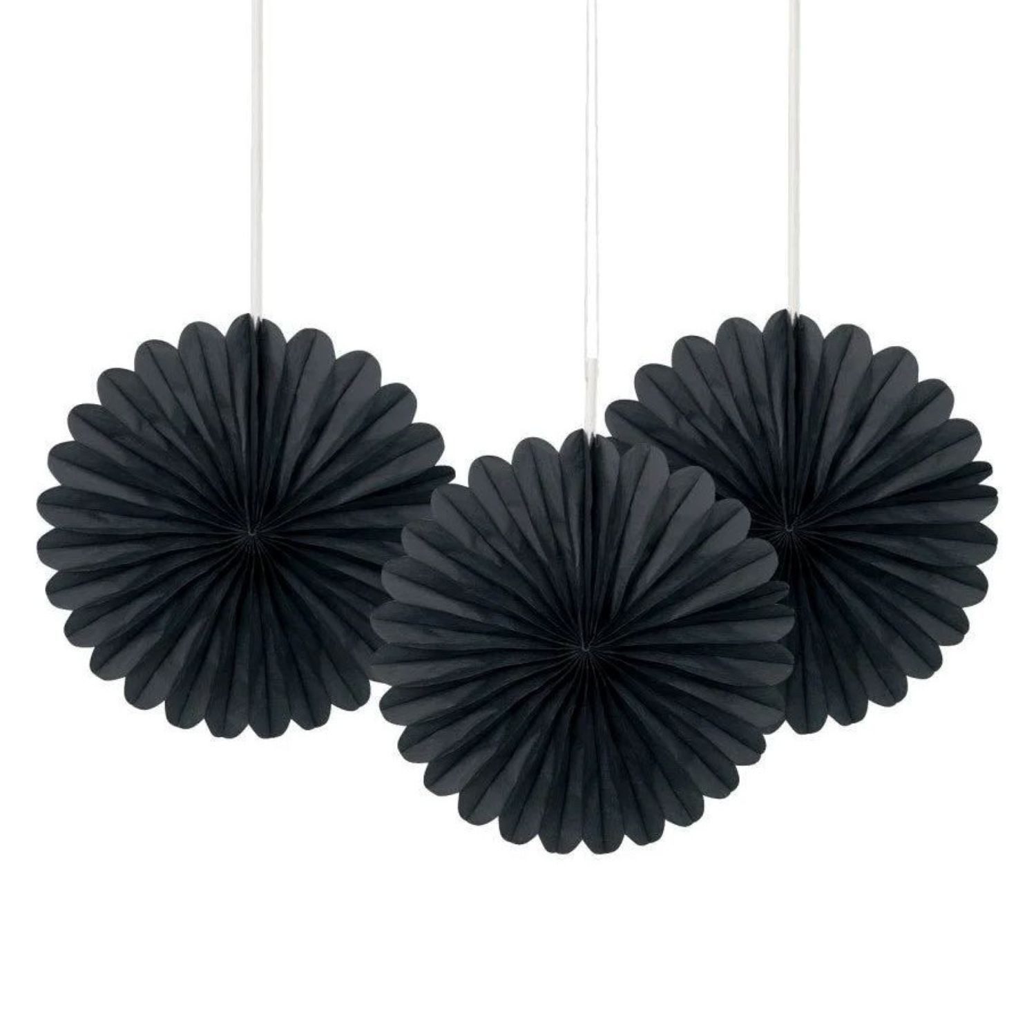 Unique Industries Inc. Hängedekoration Dekofächer Uni 15cm/3 Stück, Schwarz
