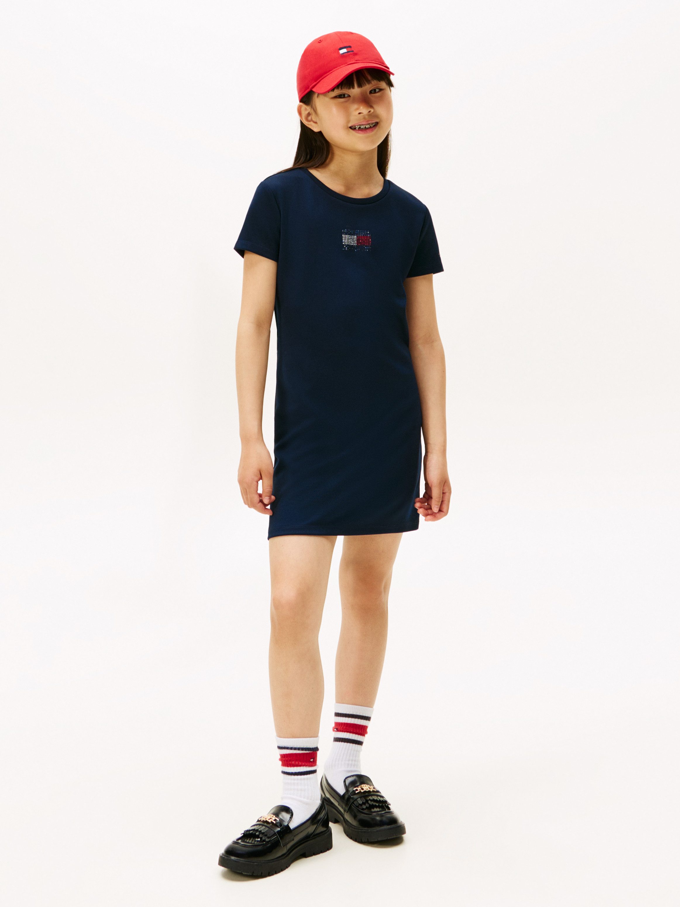Tommy Hilfiger Shirtkleid STRAIGHT PUNTO DRESS S/S Kinder bis 16 Jahre
