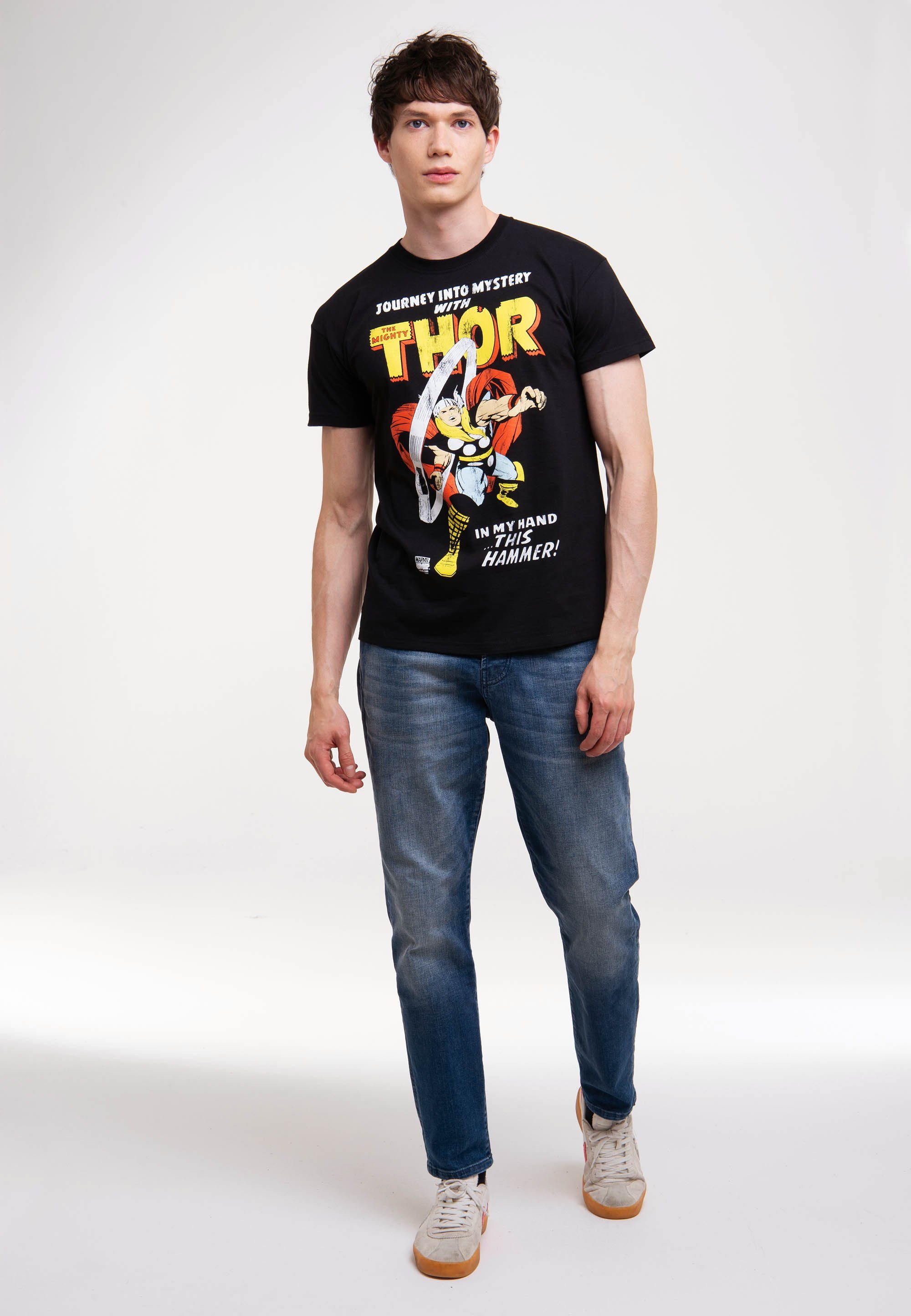 - Comics lizenziertem Print Thor, LOGOSHIRT T-Shirt mit Marvel Journey