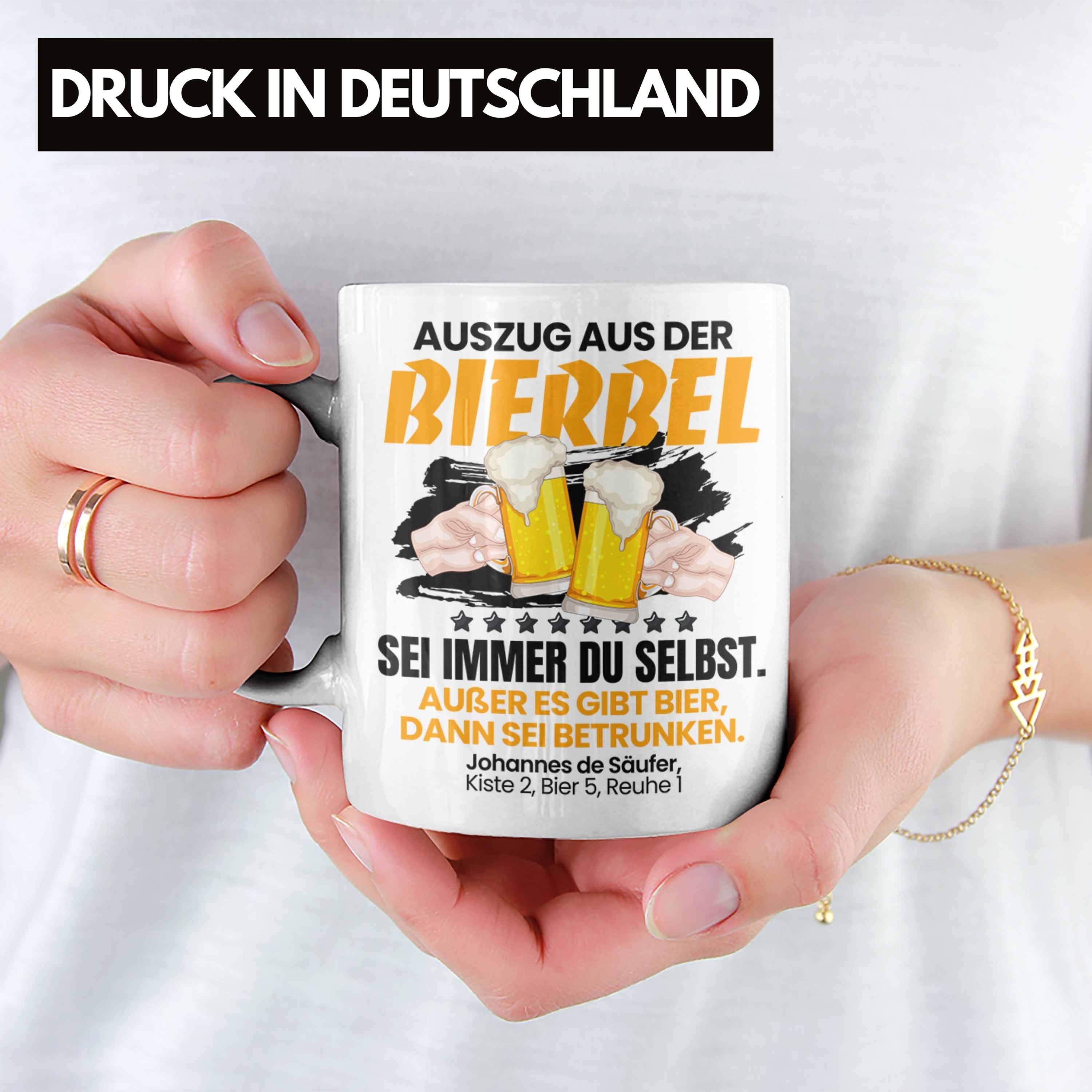 S Weiss Bierbel Männer Auszug Bier-Liebhaber Trendation Tasse Geschenkidee Tasse Geschenkidee