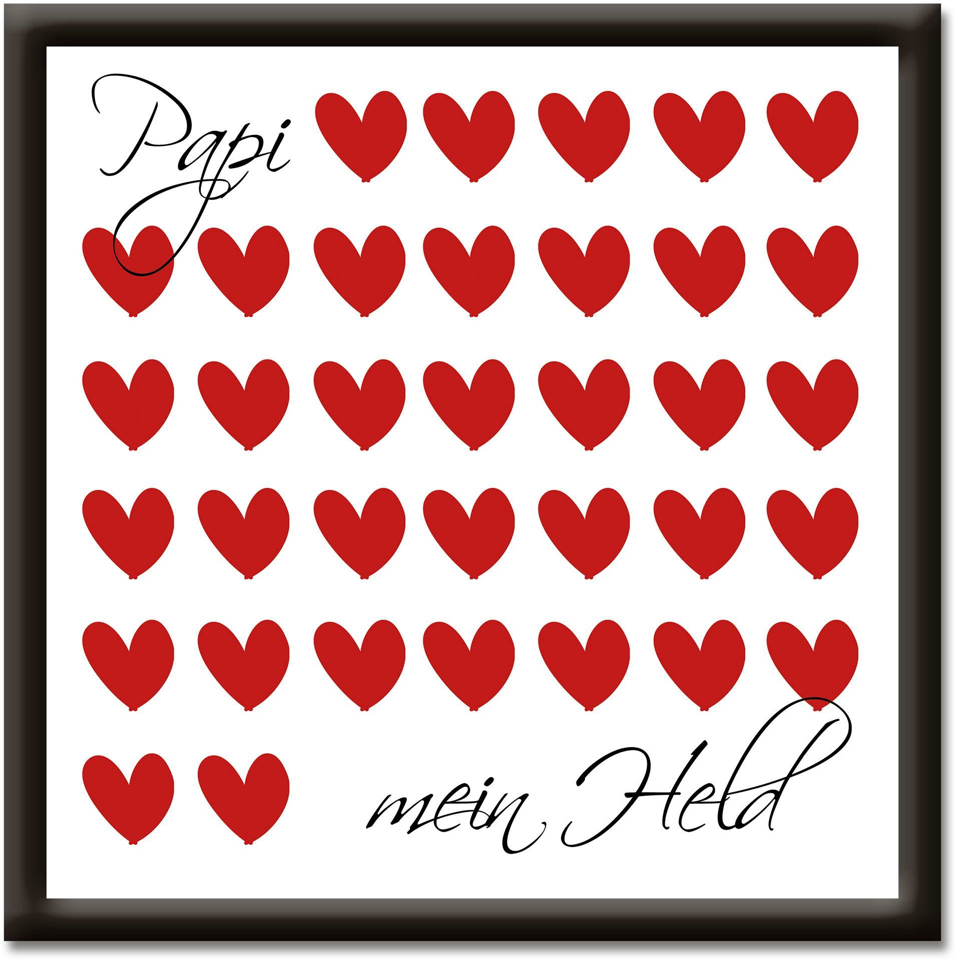 Artland Wandbild Papi mein Held, Sprüche & Texte (1 St)