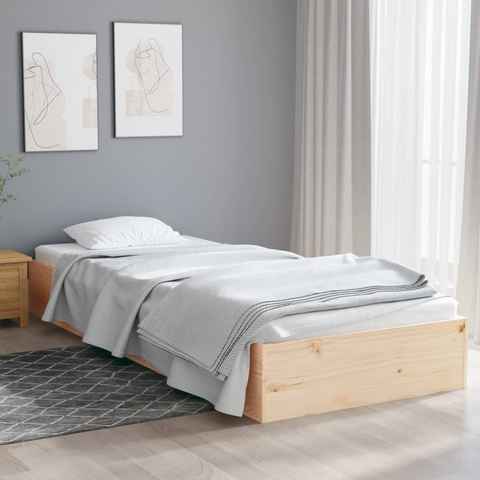 vidaXL Bett Massivholzbett 75x190 cm