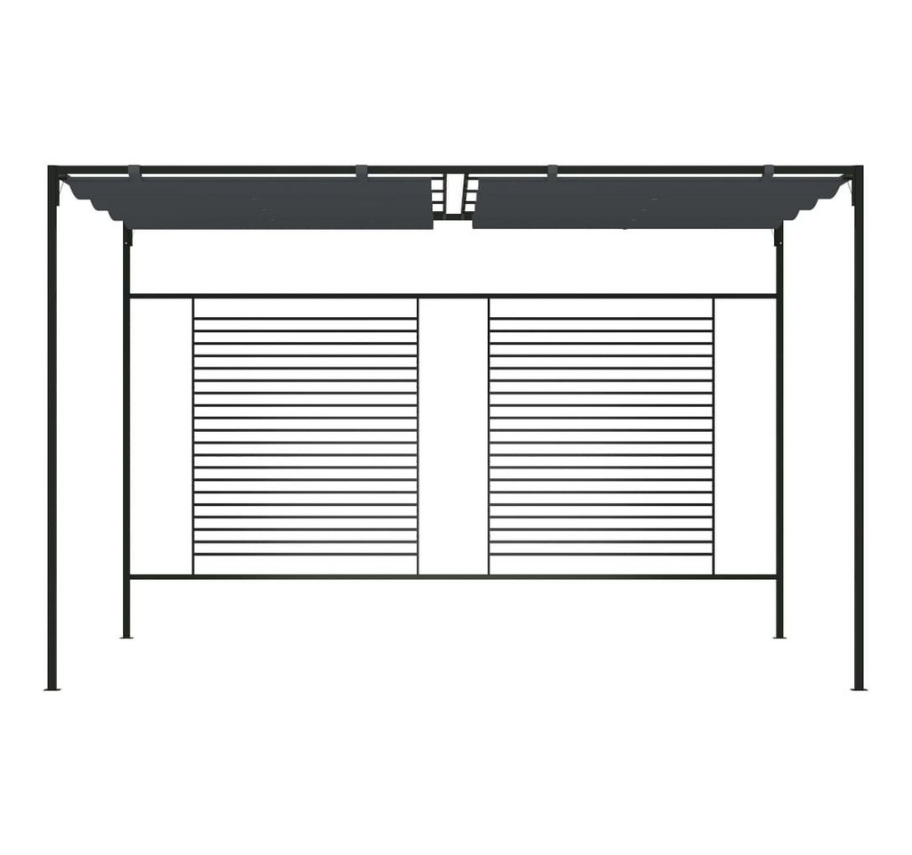 Thumbnail - vidaXL Partyzelt Pavillon mit Ausziehbarem Dach 4x3x2,3 m Anthrazit 180 g/m²