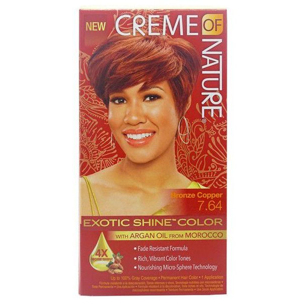 Haarfarbe Creme Of Nature Exotic Shine Hair Color Bronze Copper 7.64