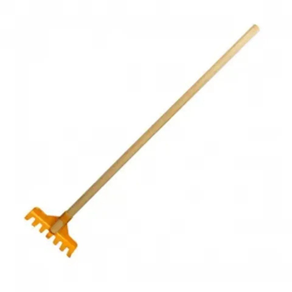 Testrut Rechen Kinderrechen Stahlblech gelb mit Stiel 70cm, (1-tlg)