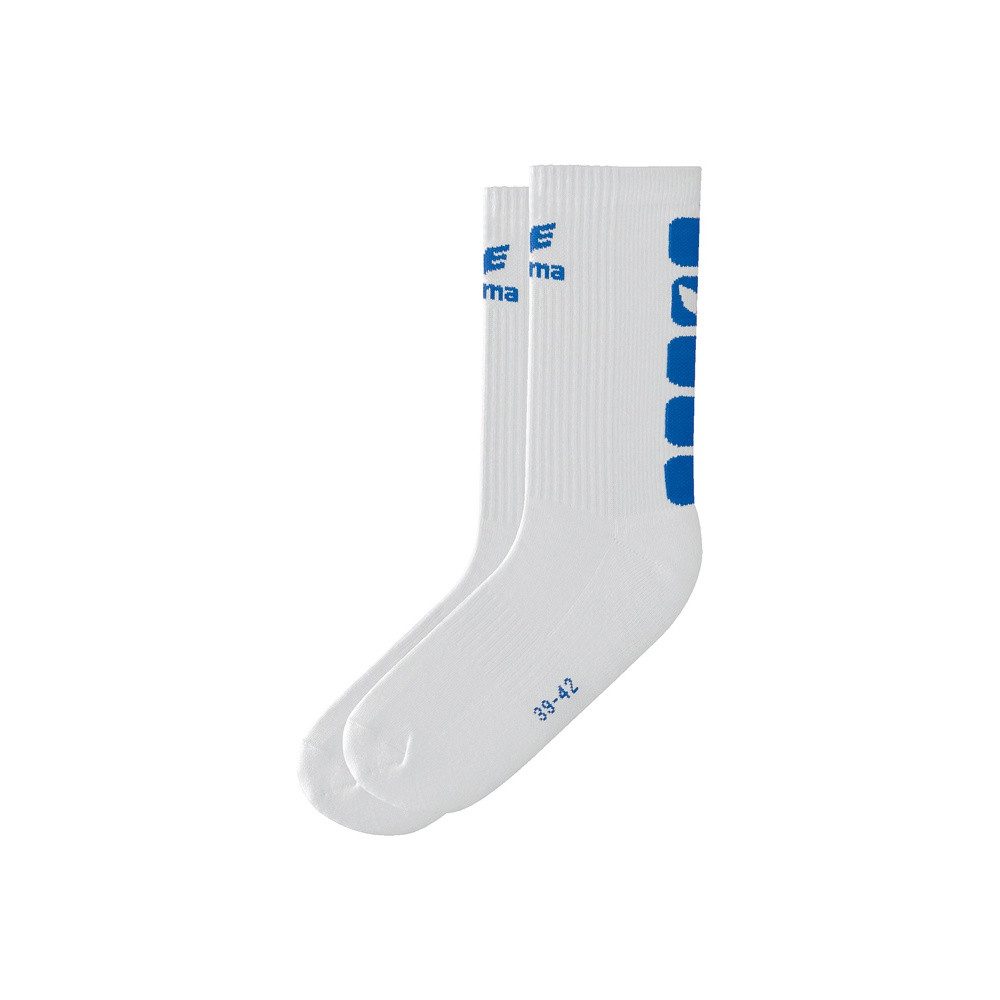 Erima Sportsocken Classic 5 Cubes weiss/royal Herren - 1 Paar