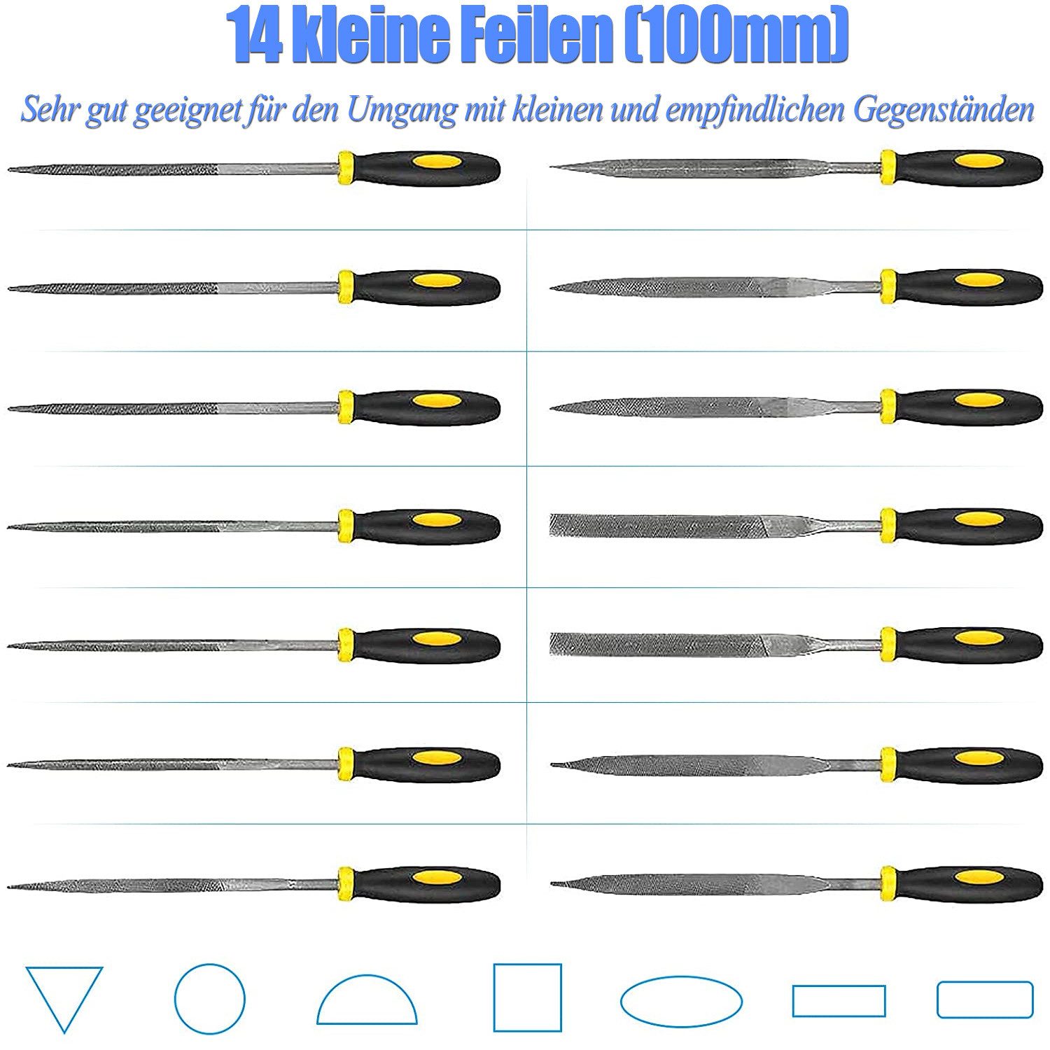 TUWENA Feile 19-in-1 Metallfeilen-Set, Holzraspel feile, Werkzeug-Set