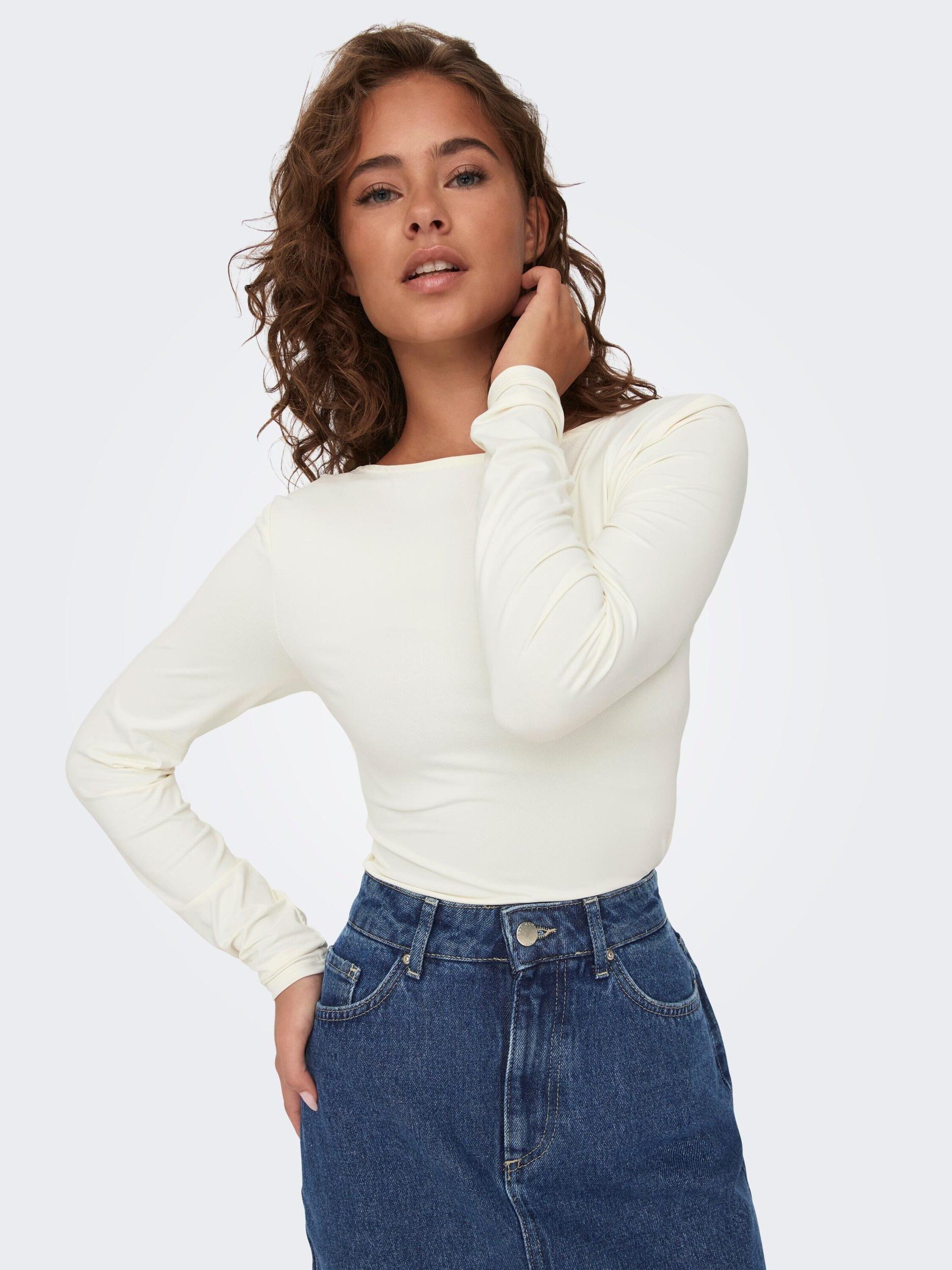 ONLY Langarmshirt ONLEA (1-tlg) Plain/ohne Details günstig online kaufen