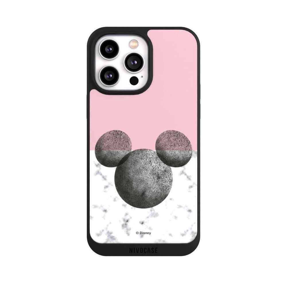 NIVOCASE Handyhülle Disney Marmor Minnie Mouse Mickey Mouse Marmor, Apple iPhone 14 Pro Max Handyhülle Hülle NIVOpure Case Schwarz
