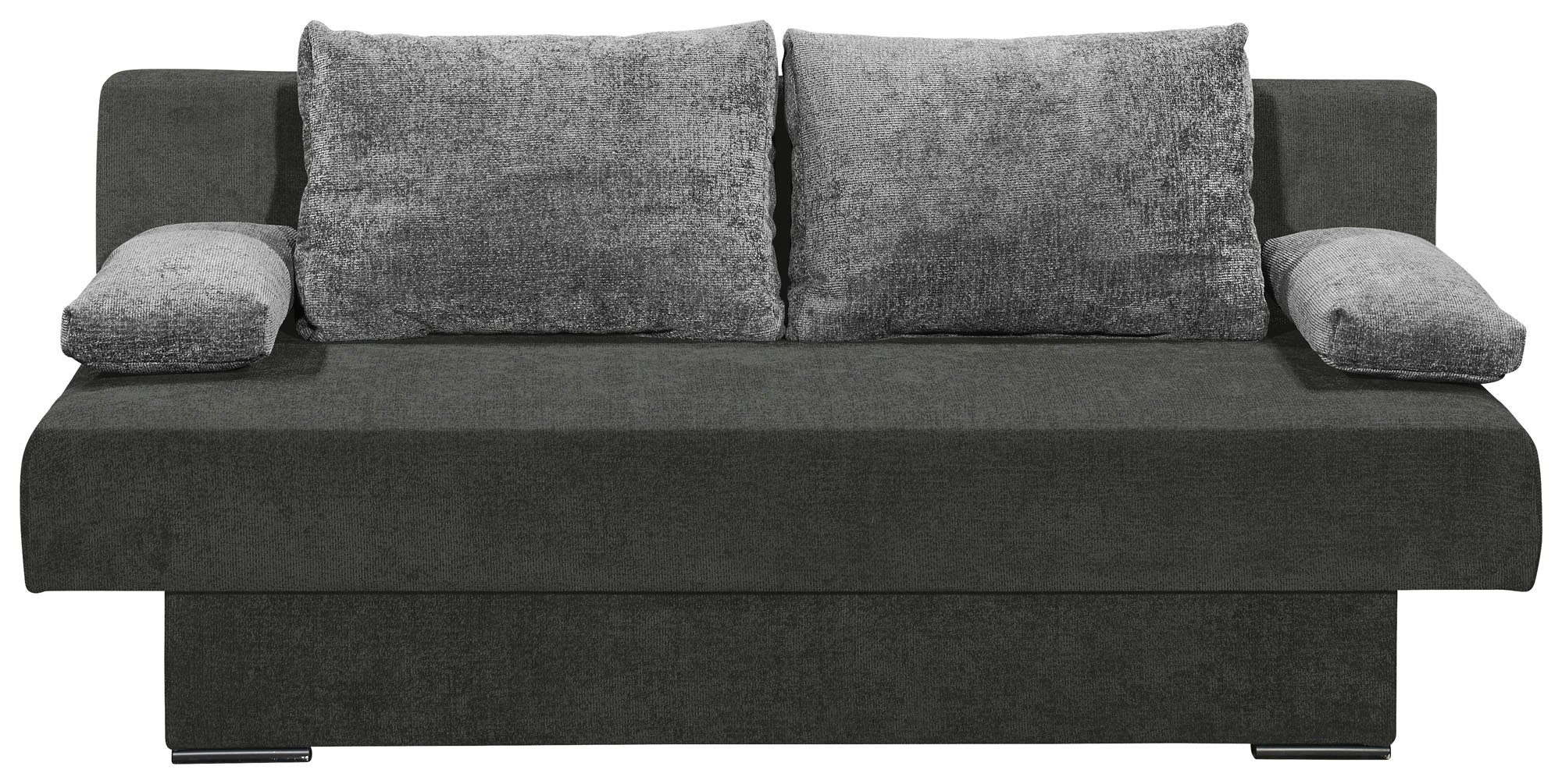 ED EXCITING DESIGN Schlafsofa Bettina, 1 Teile, frei stellbar, Bettkasten,  Schlaffunktion, mit Rücken- & Armlehnkissen