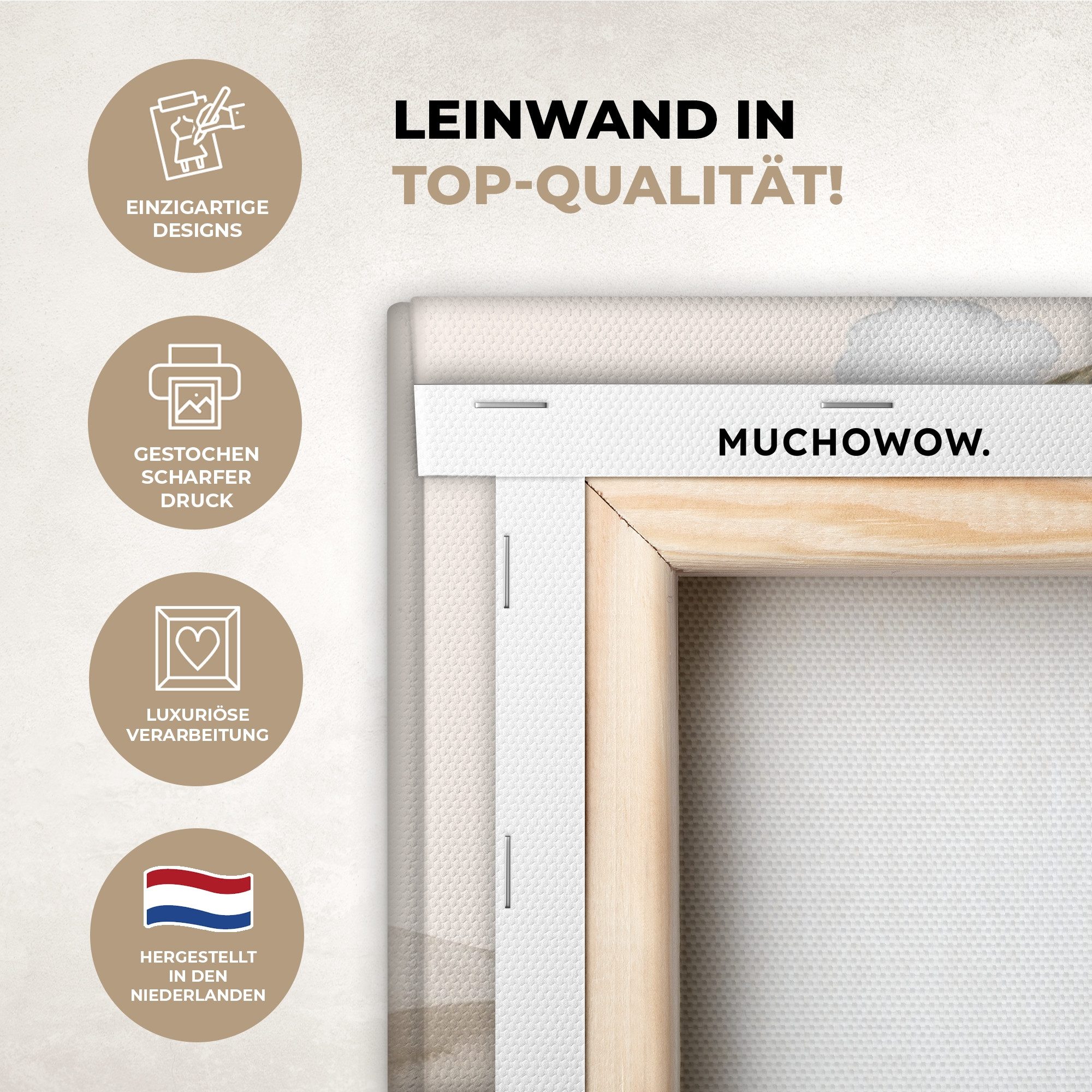 OneMillionCanvasses® Leinwandbild Heißluftballon - Löwe - Aquarell - Safari günstig online kaufen