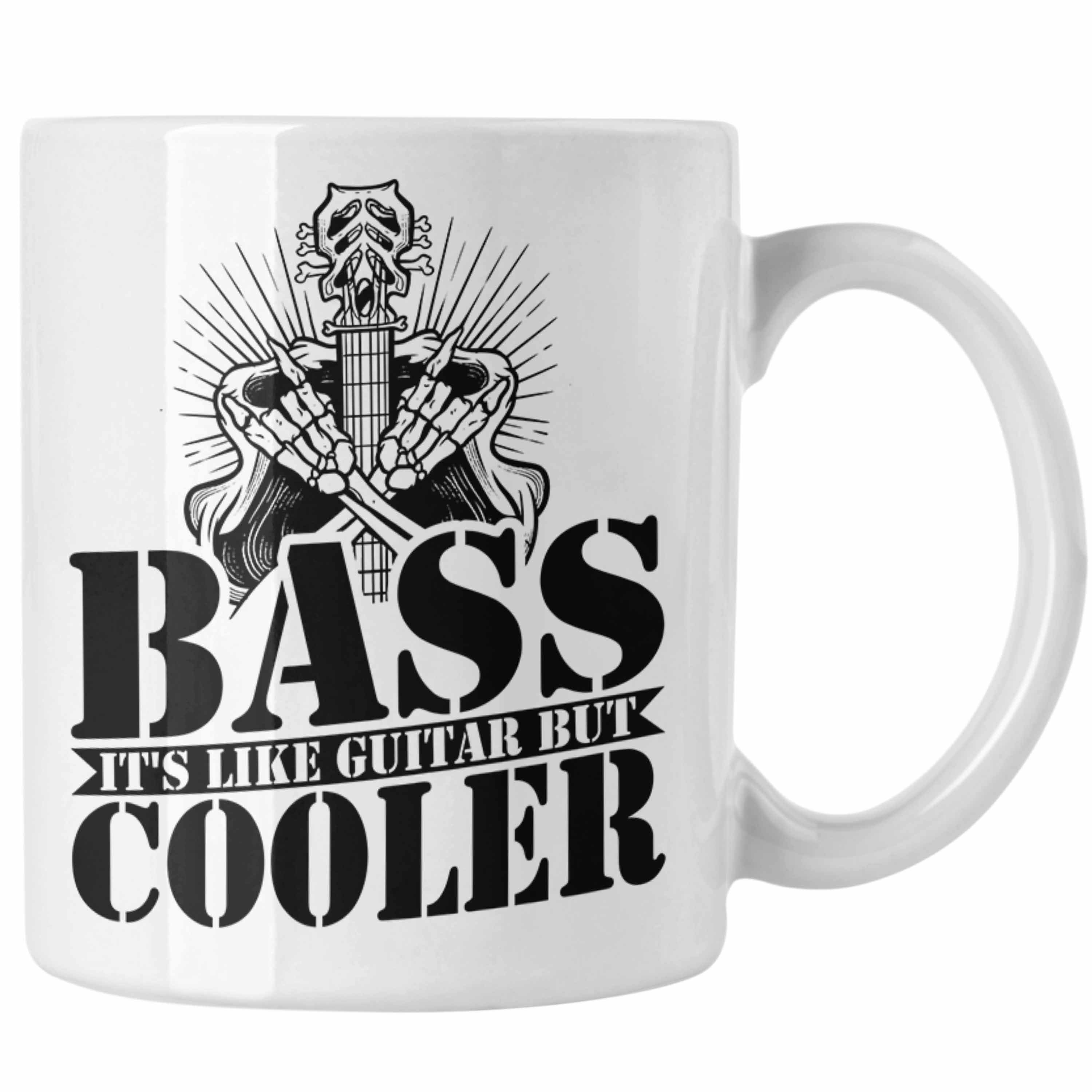 Trendation Tasse Bassist Tasse Geschenk Bass-Spieler Geschenkidee Kaffee-Becher Bass It Weiss