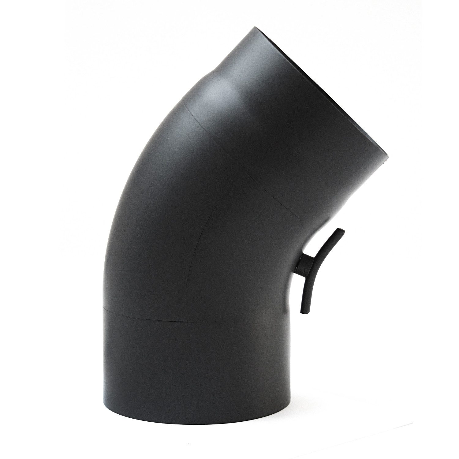 Raik Ofenrohr Raik Rauchrohrbogen Ofenrohr 130mm - 45° gezogen schwarz, Bogen