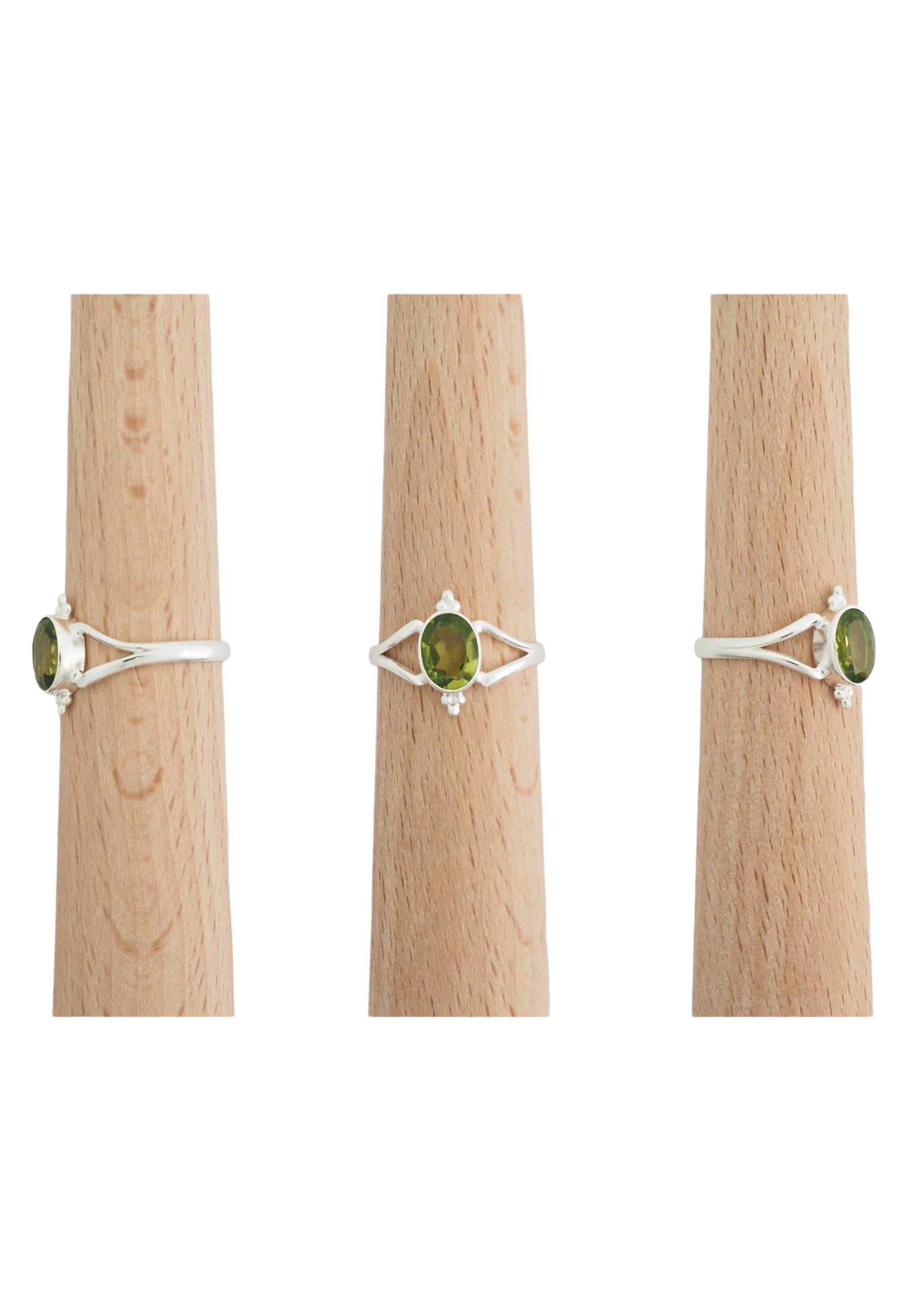 Peridot facettiert Silberring Silber mit mantraroma 925er