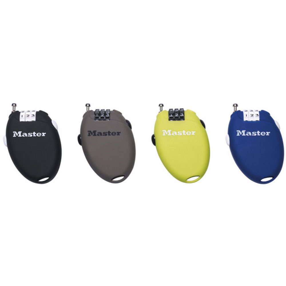 Master Lock Kabelschloss Master Lock Kabelschloss Retractor 2mm x 700mm Zahlenkombination einst