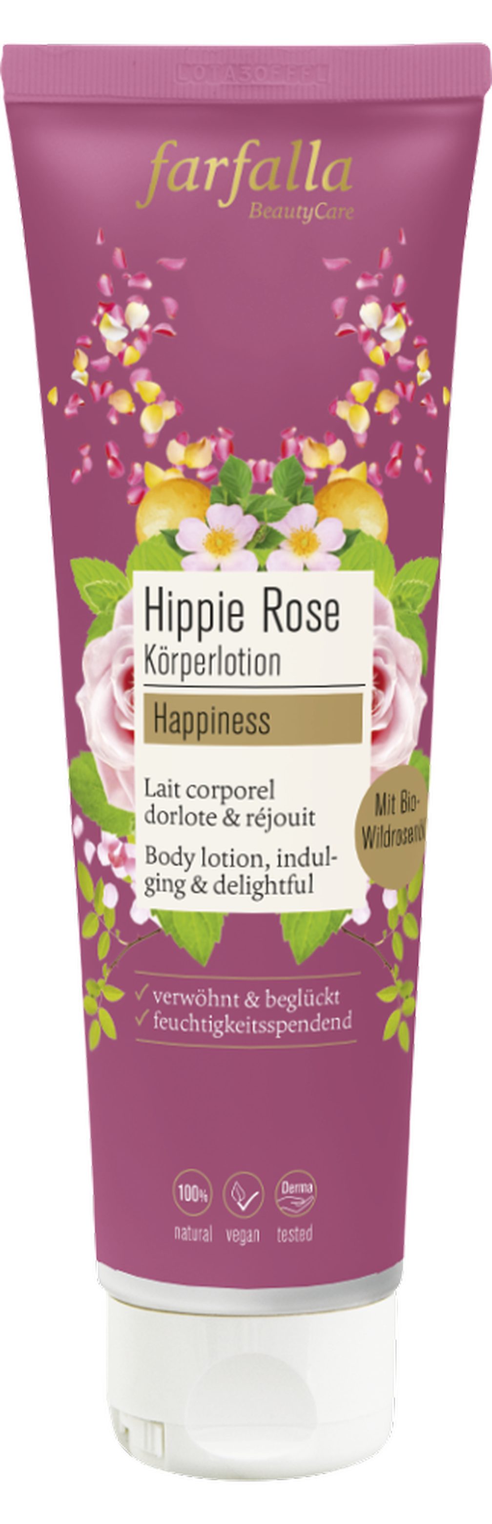 Farfalla Körperlotion Hippie Rose Happiness Körperlotion 150 ml, 1-tlg.