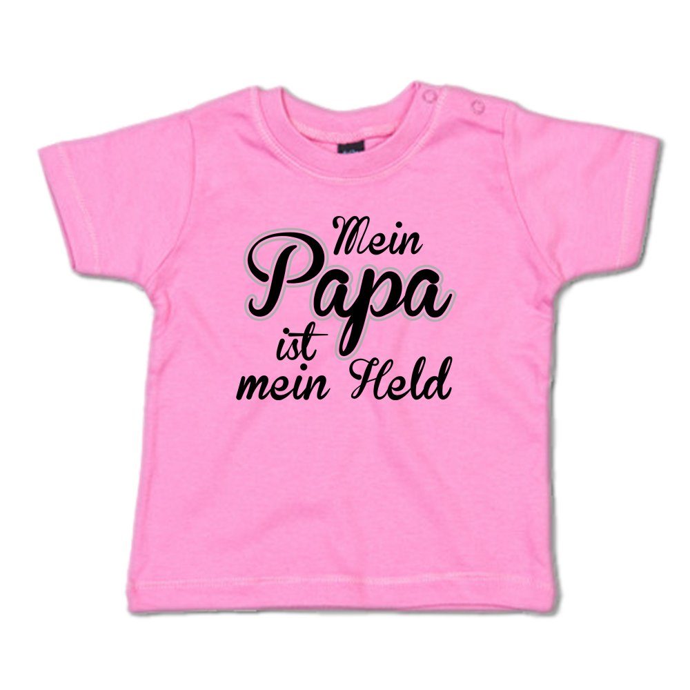 Ggraphics TShirt Mein Papa ist mein Held Baby TShirt, mit Spruch