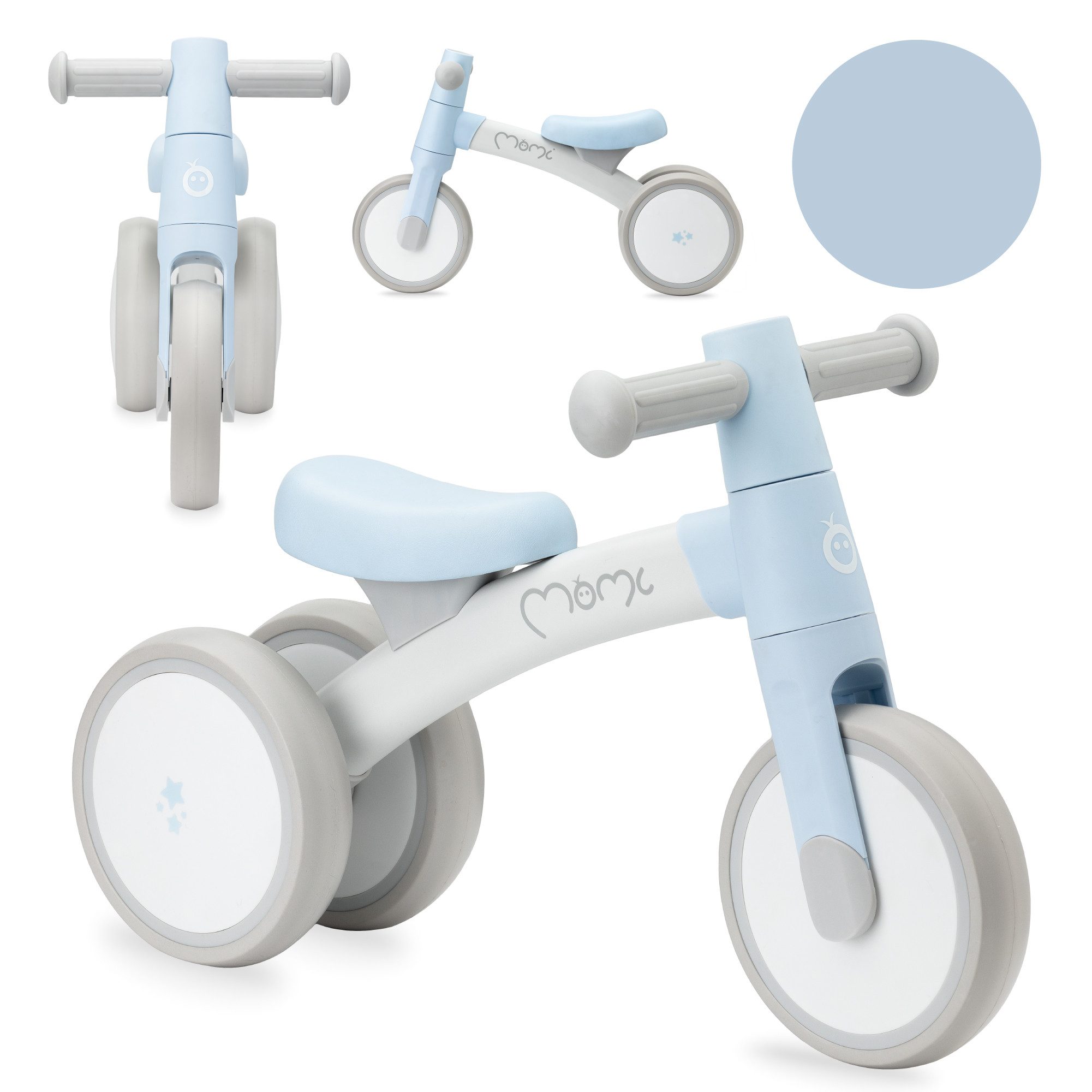 MoMi Laufrad Tedi 7 Zoll, Mini Laufdreirad ab 1 Jahr, ultraleicht 1,65 kg