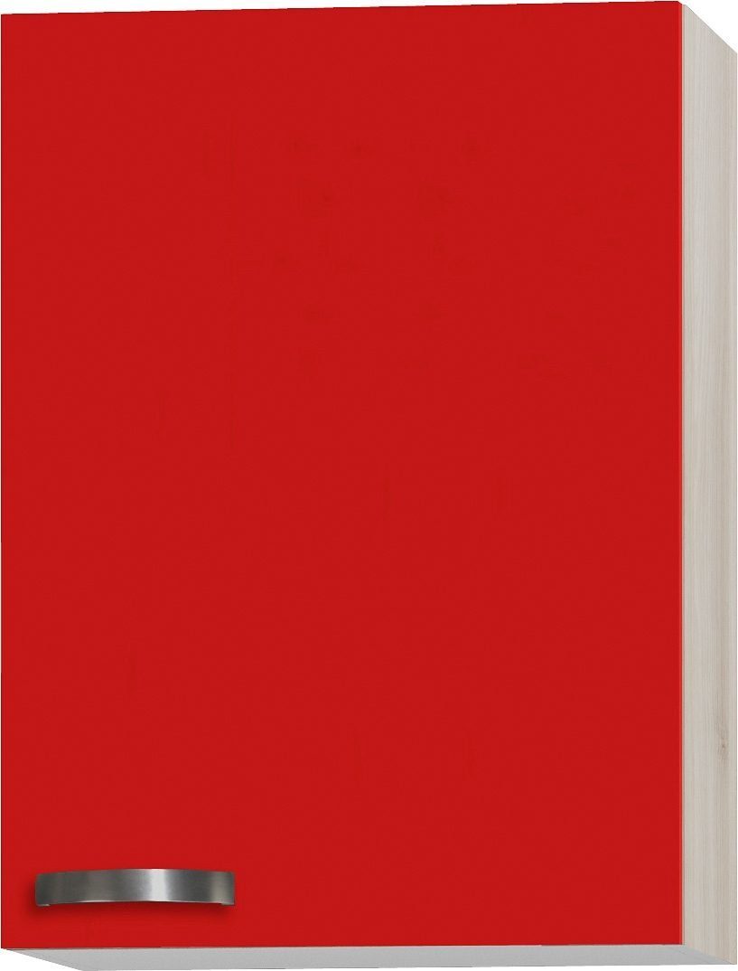 OPTIFIT Hängeschrank Faro, mit Glanz Breite 60 Metallgriff, cm rot