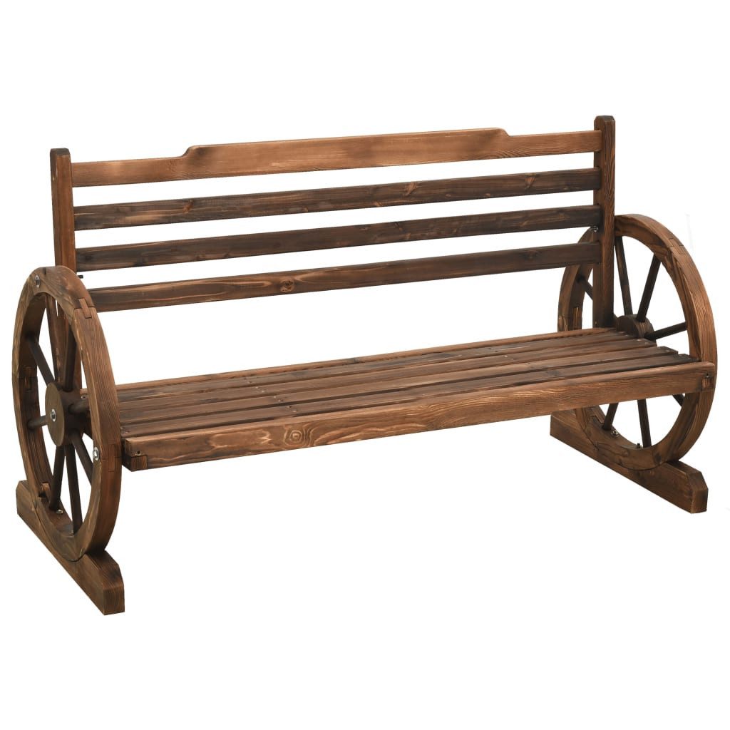 Gartenbank aus massivem Tannenholz 112 x 61 x 78 cm