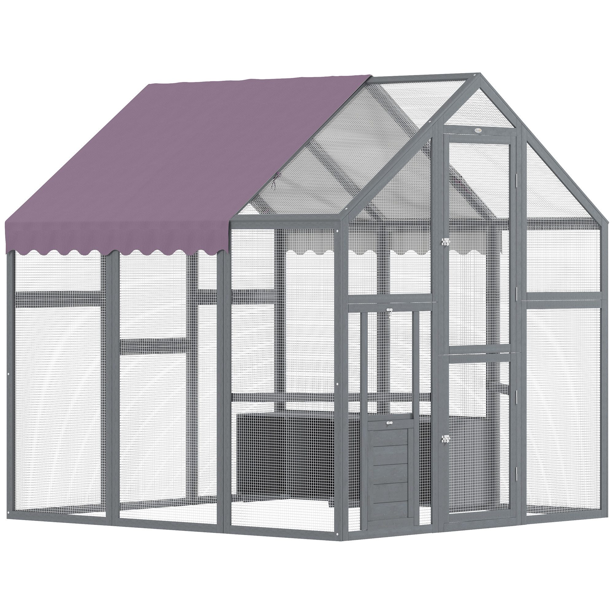 Hühnerstall 1,68x1,83x1,82 m, mit Schloss, wasserdichtem, Anti-UV Dach